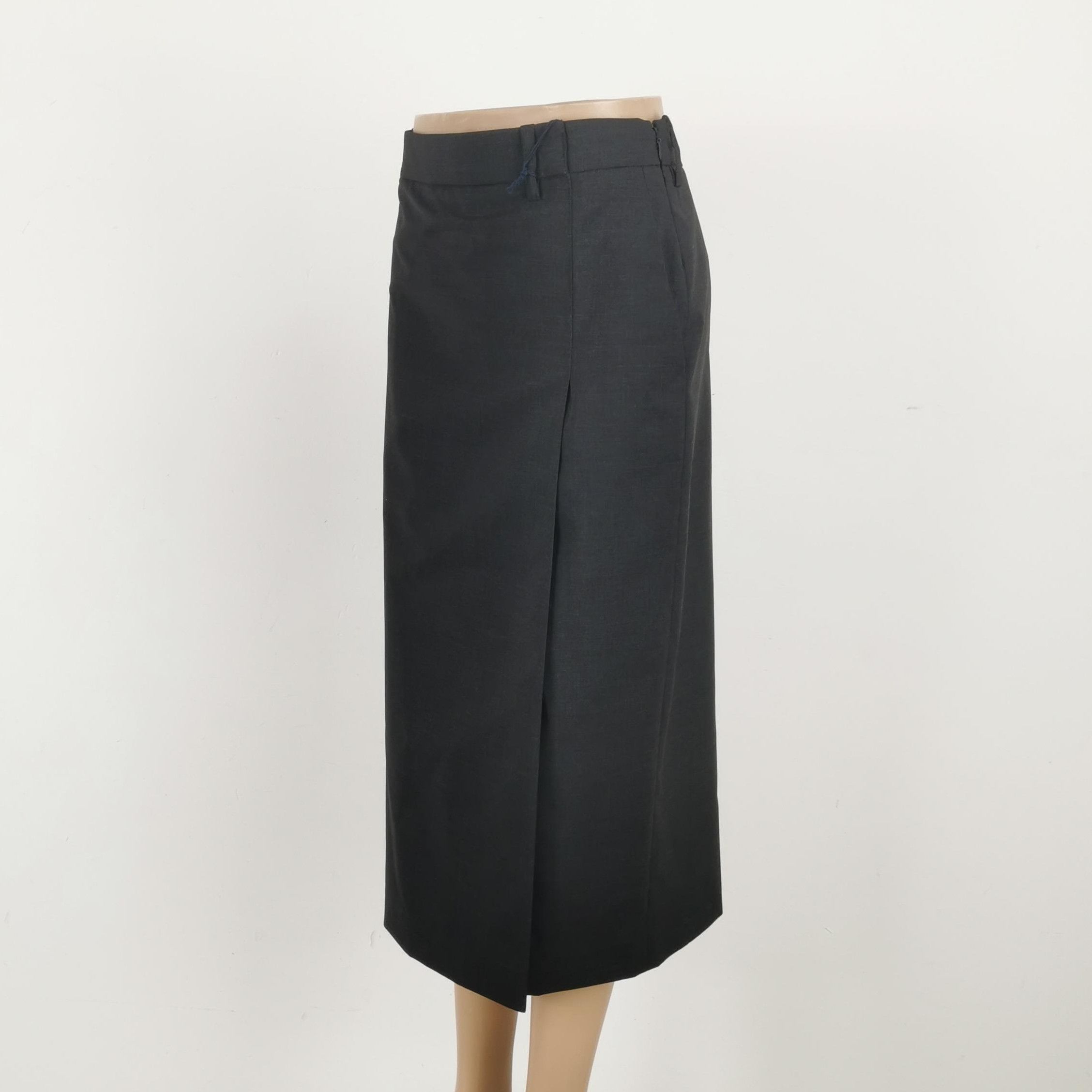 Prada Prada Wool Solid Midi Skirt Size 40 - dmc Size 40" / US 18 - 2 Thumbnail