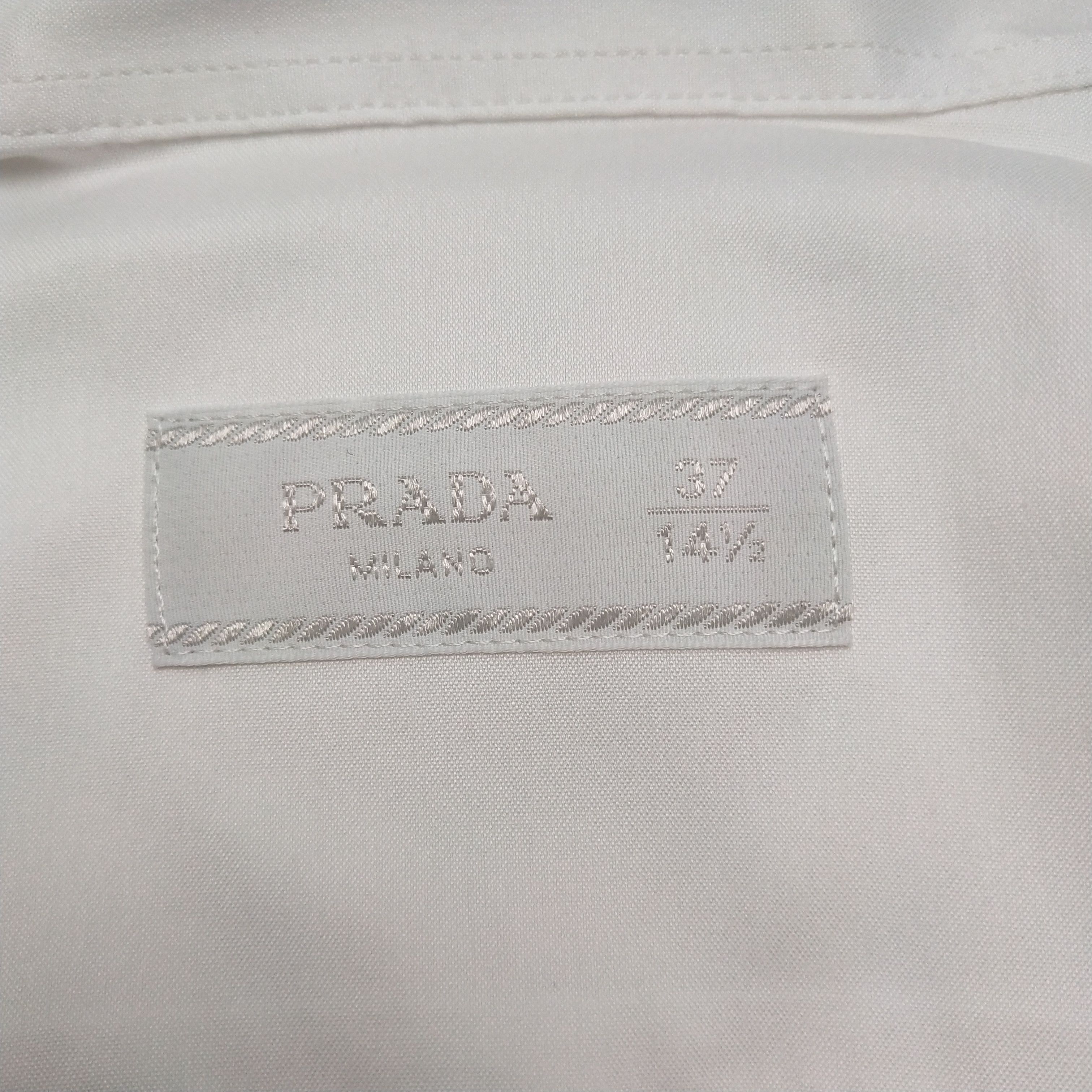 Prada Prada Cotton Single-Breasted Collar Shirt - dmc Size S / US 4 / IT 40 - 6 Thumbnail