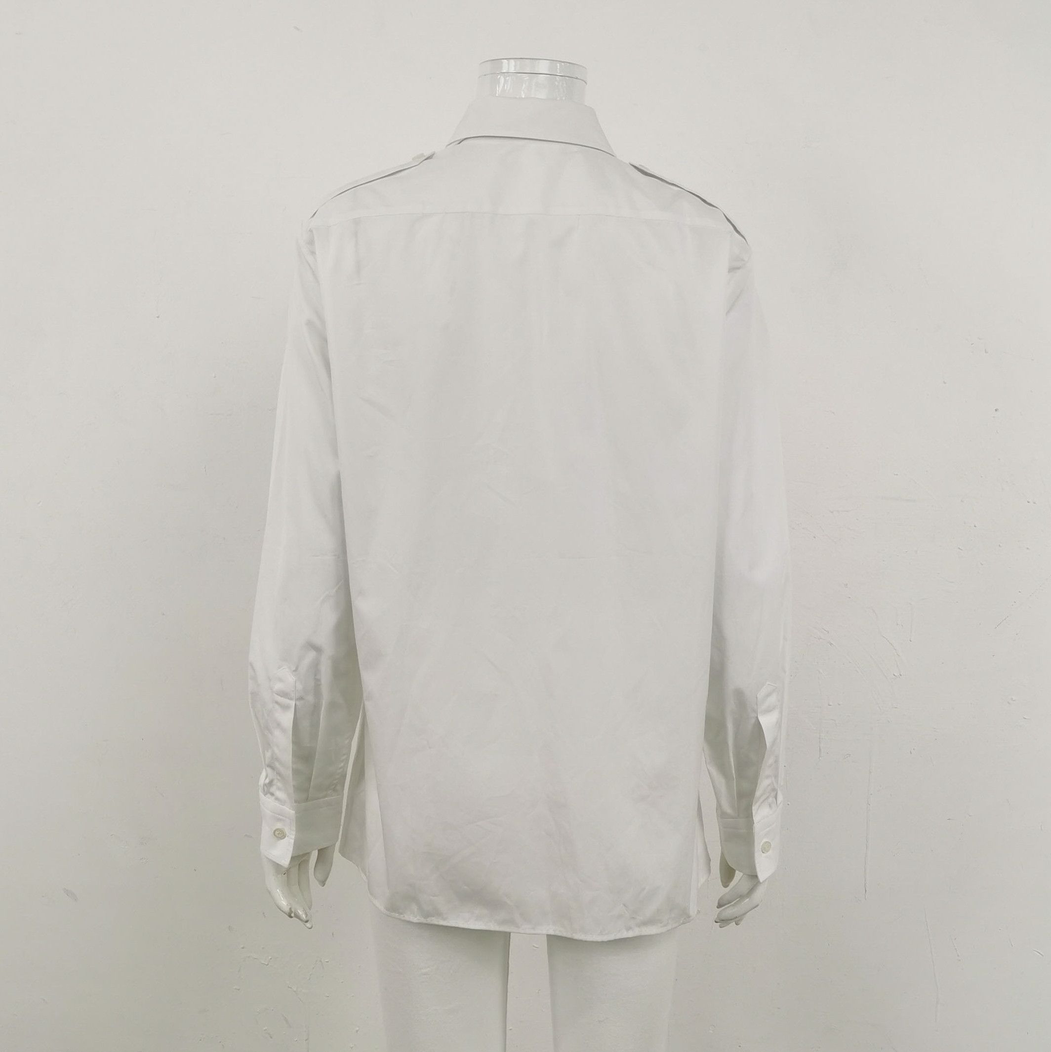 Prada Prada White Cotton Long Sleeve Shirt - dmc Size M / US 6-8 / IT 42-44 - 2 Thumbnail