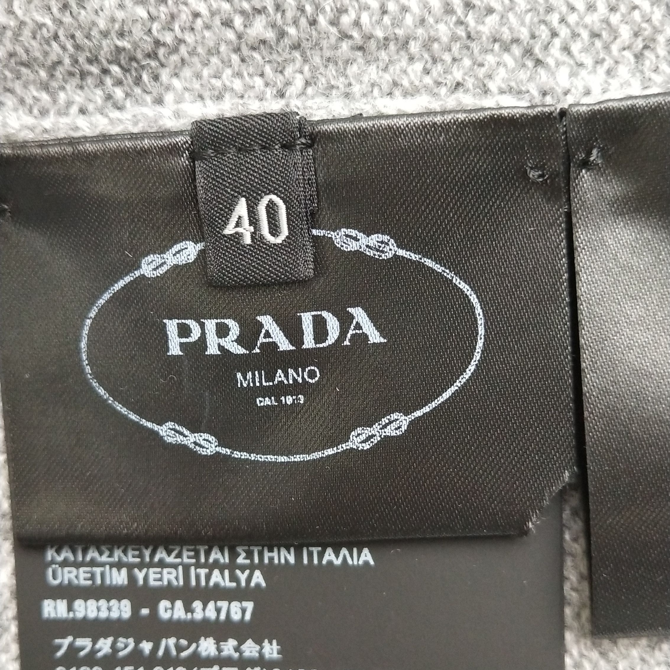 Prada Prada Gray Cashmere Long Sleeve Sweater - dmc Size L / US 10 / IT 46 - 8 Thumbnail