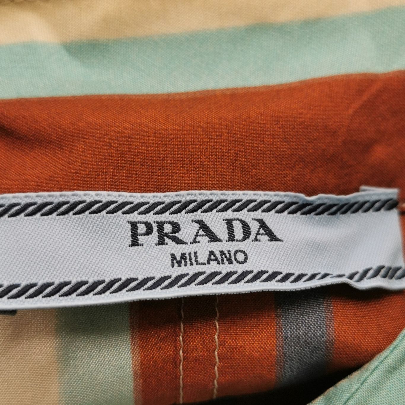 Prada Prada Striped Silk Long Sleeve Jumpsuit Size 40 - dmc Size 40" / US 18 - 6 Thumbnail
