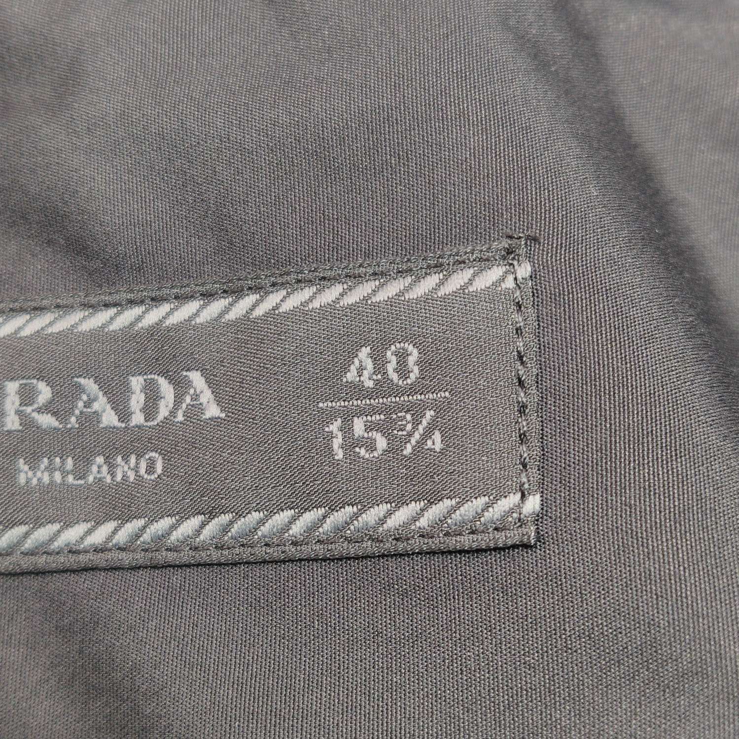 Prada Prada Cotton Front Button Shirt for Men - dmc Size M / US 6-8 / IT 42-44 - 6 Thumbnail