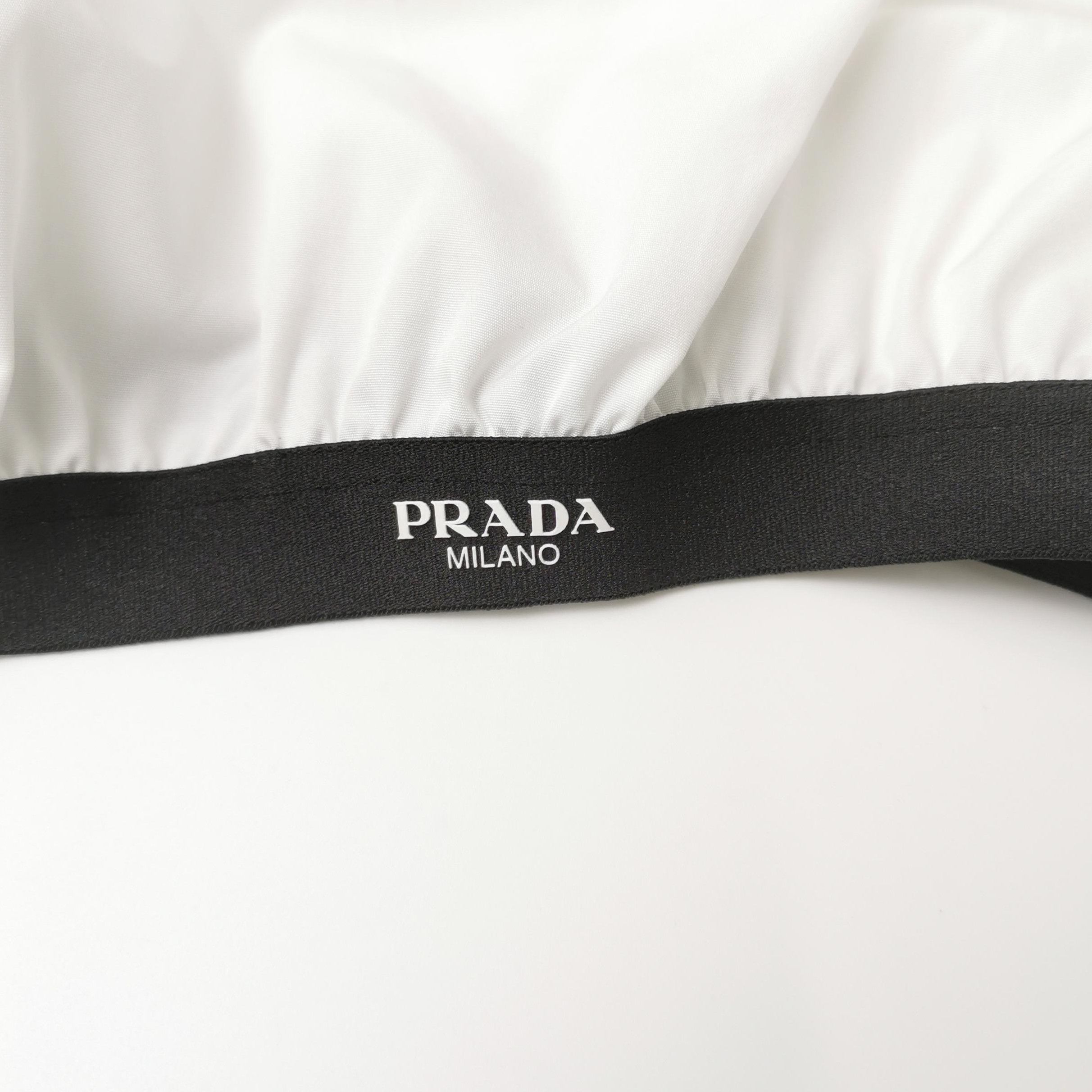 Prada Prada Cropped Button-Up Shirt in White - dmc Size L / US 10 / IT 46 - 3 Thumbnail