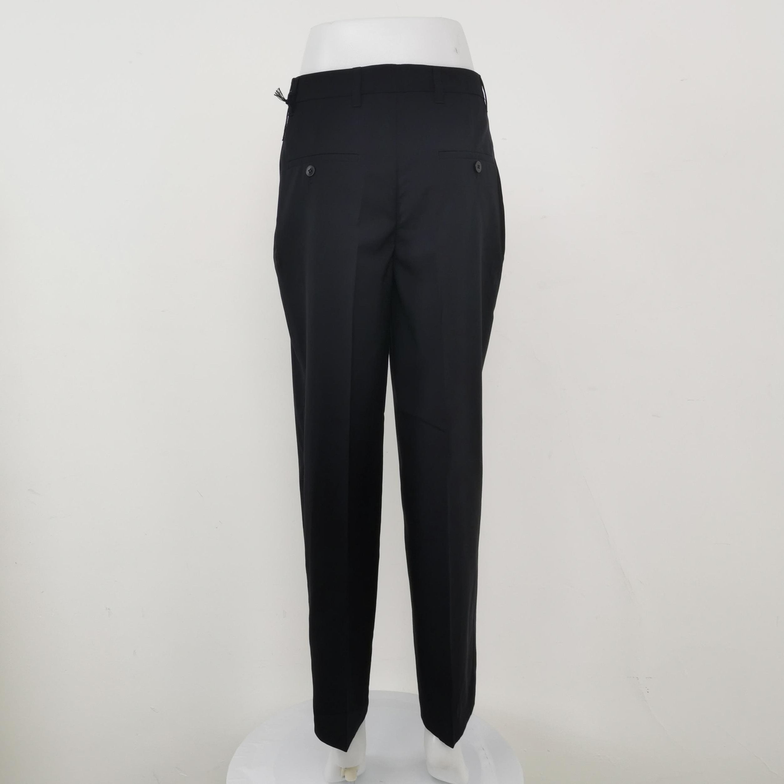 Prada Prada Plain Wool Trousers in Size 36 - dmc Size 36" / US 14 / IT 50 - 2 Thumbnail