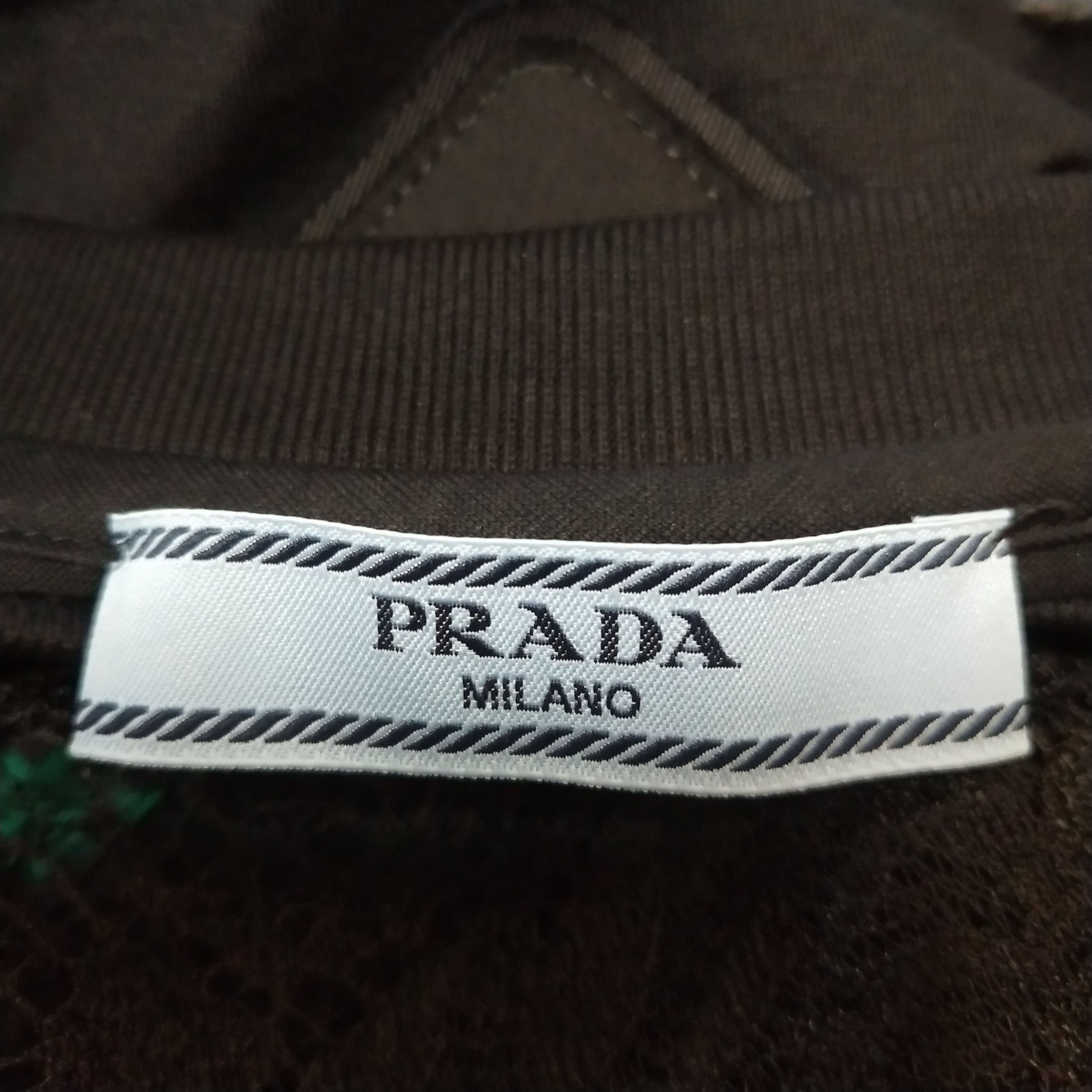 Prada Prada Color-Blocked Lace T-Shirt - dmc Size XXS / US 00 / IT 34 - 9 Thumbnail