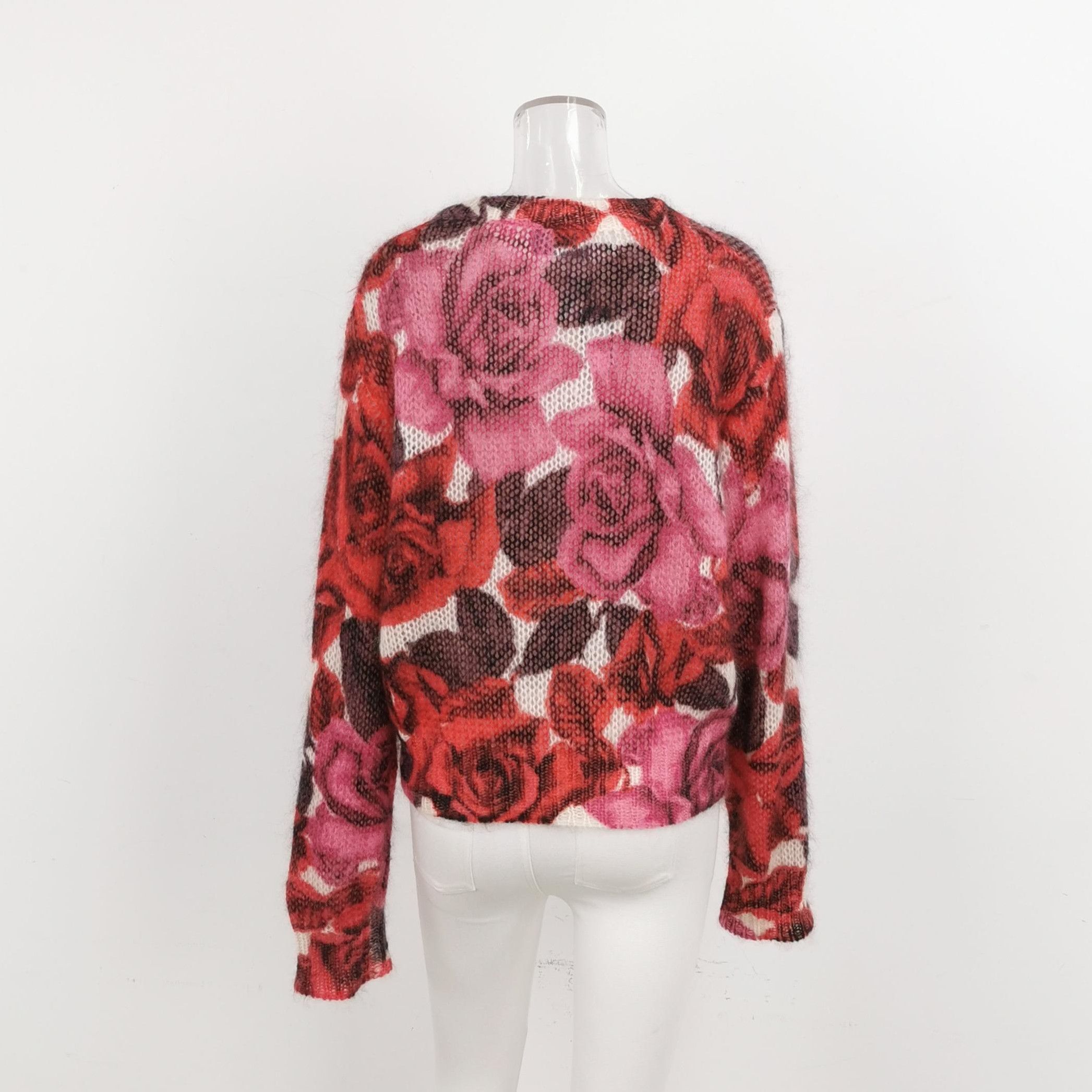 Prada Prada Floral Knit Long Sleeve Sweater - dmc Size L / US 10 / IT 46 - 3 Thumbnail