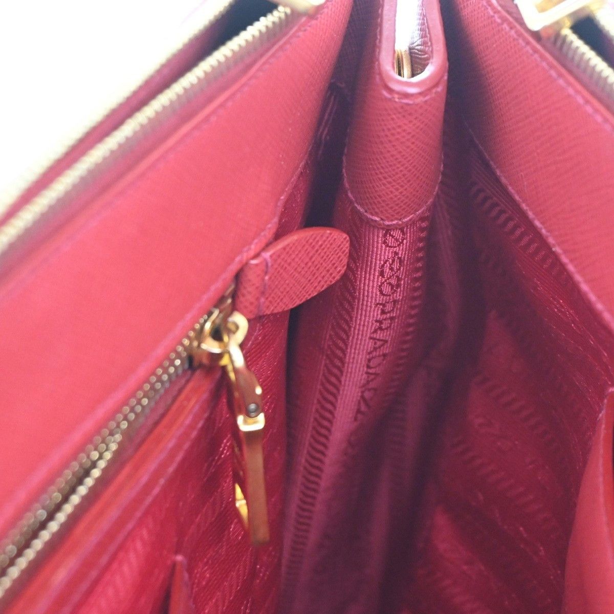 Prada Prada Double Zip Lux Tote Saffiano Leather Size ONE SIZE - 13 Thumbnail