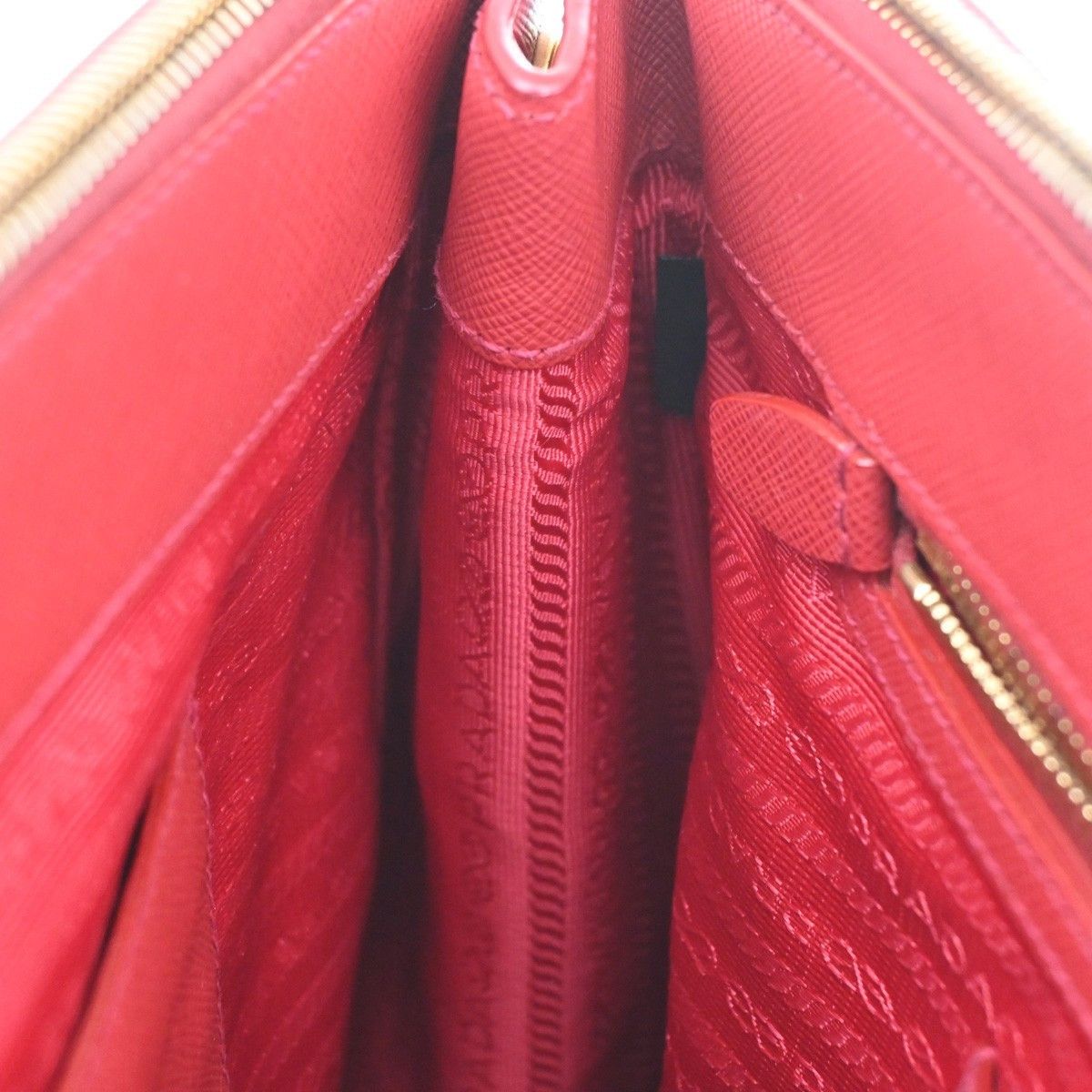 Prada Prada Double Zip Lux Tote Saffiano Leather Size ONE SIZE - 14 Thumbnail