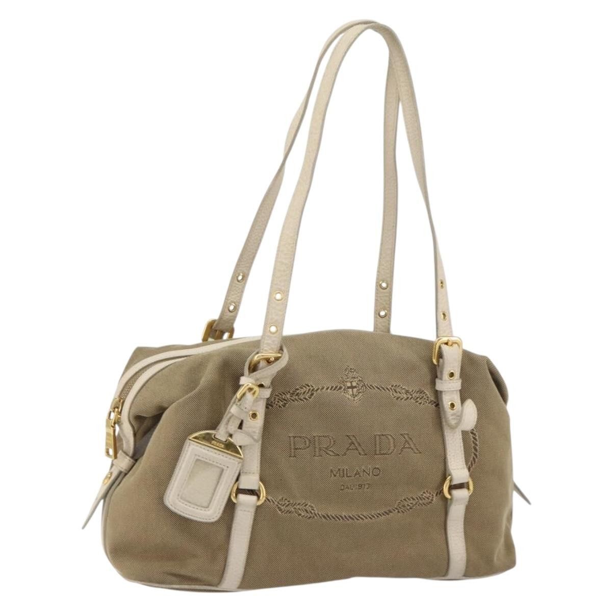 Prada Prada Logo Bauletto Bag Canvas Size ONE SIZE - 18 Thumbnail