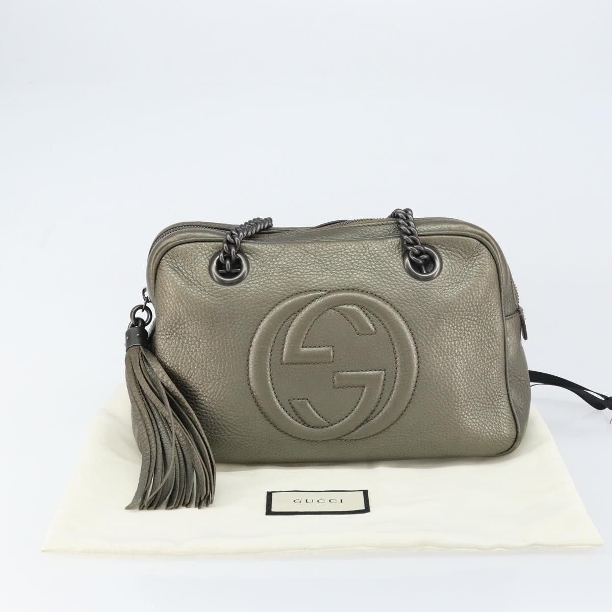 Gucci Gucci Soho Chain Zip Shoulder Bag Leather Size ONE SIZE - 14 Thumbnail