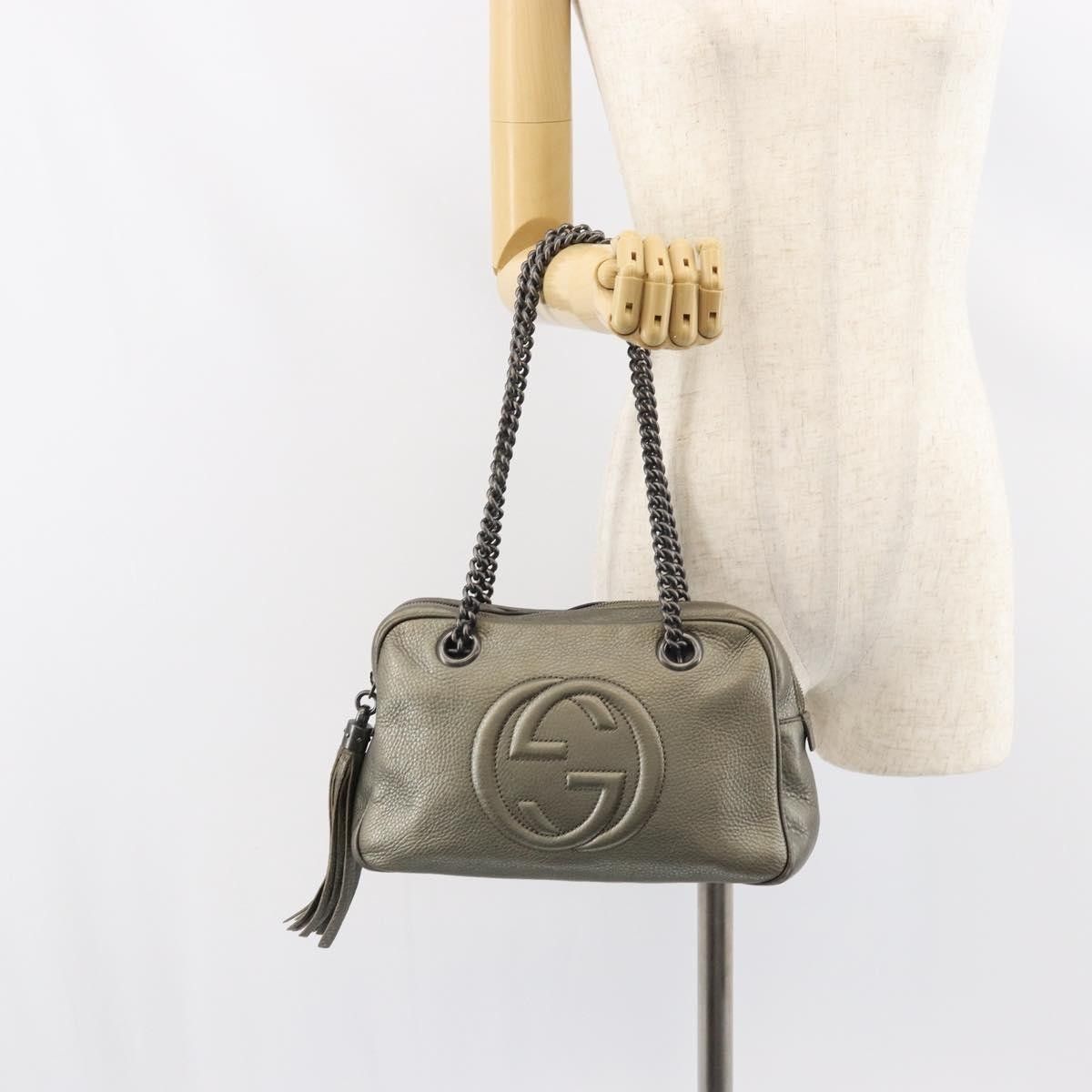 Gucci Gucci Soho Chain Zip Shoulder Bag Leather Size ONE SIZE - 15 Thumbnail