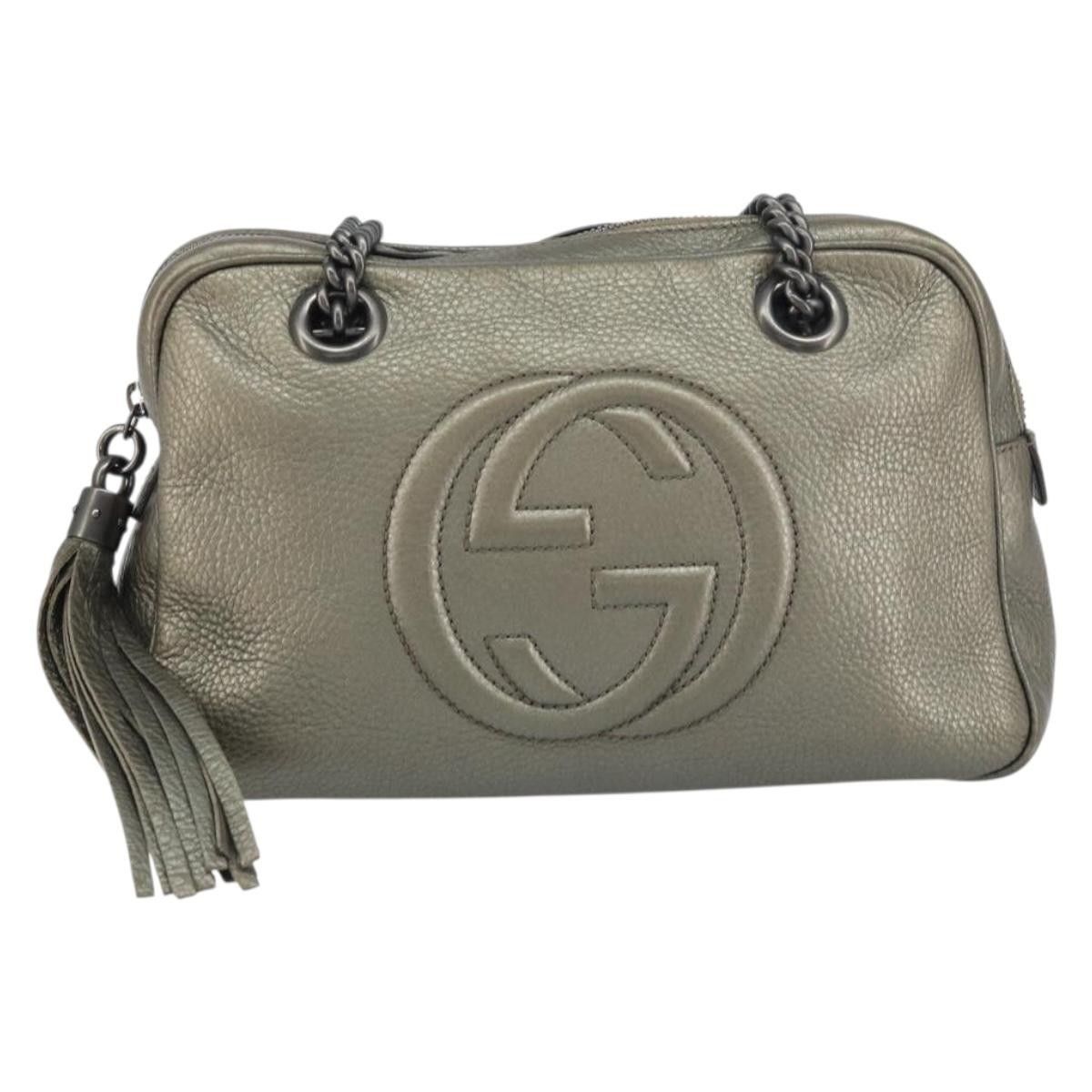 Gucci Gucci Soho Chain Zip Shoulder Bag Leather Size ONE SIZE - 20 Thumbnail