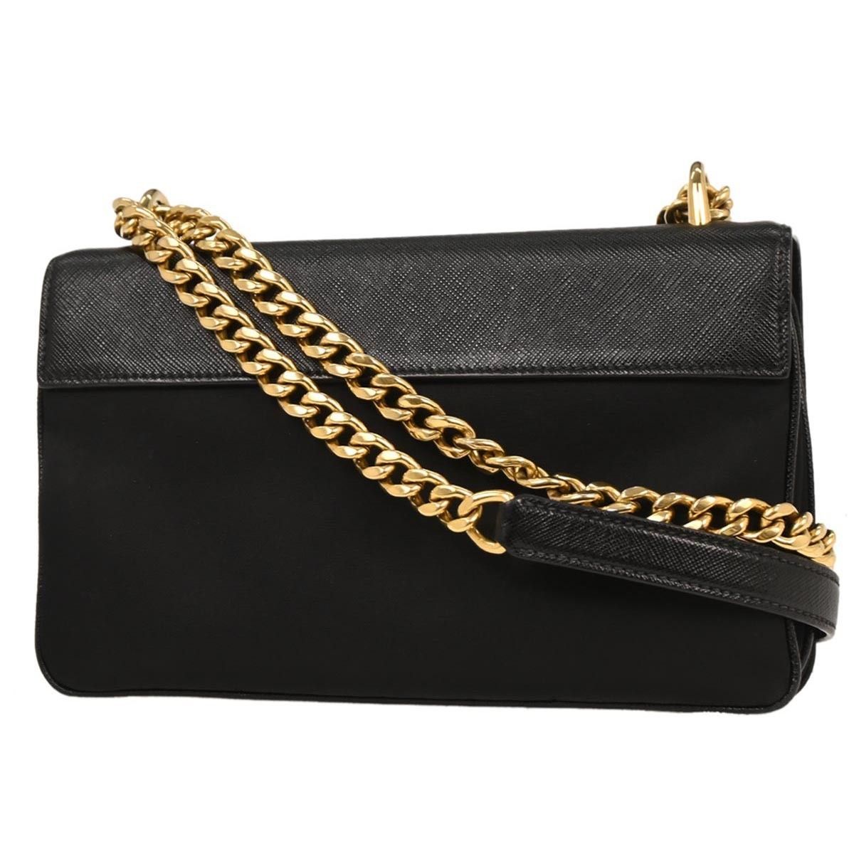 Prada Prada Chain Flap Crossbody Bag Saffiano Leather Size ONE SIZE - 2 Thumbnail