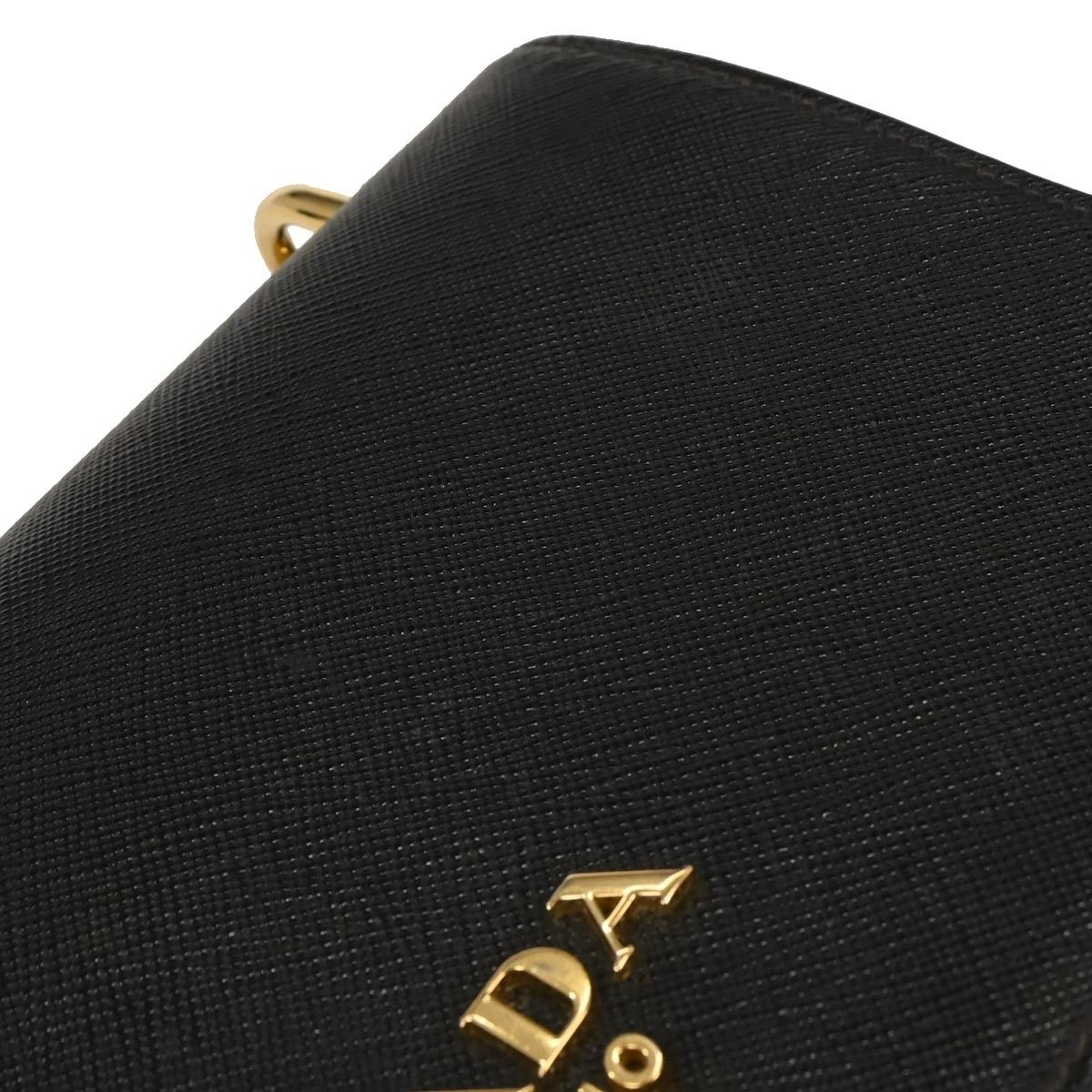 Prada Prada Chain Flap Crossbody Bag Saffiano Leather Size ONE SIZE - 9 Thumbnail