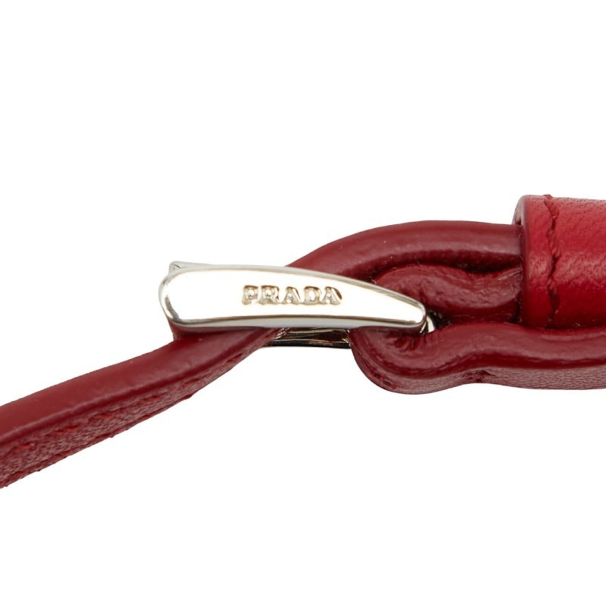 Prada Prada shoulder strap, red leather, women's, PRADA Size ONE SIZE - 5 Thumbnail
