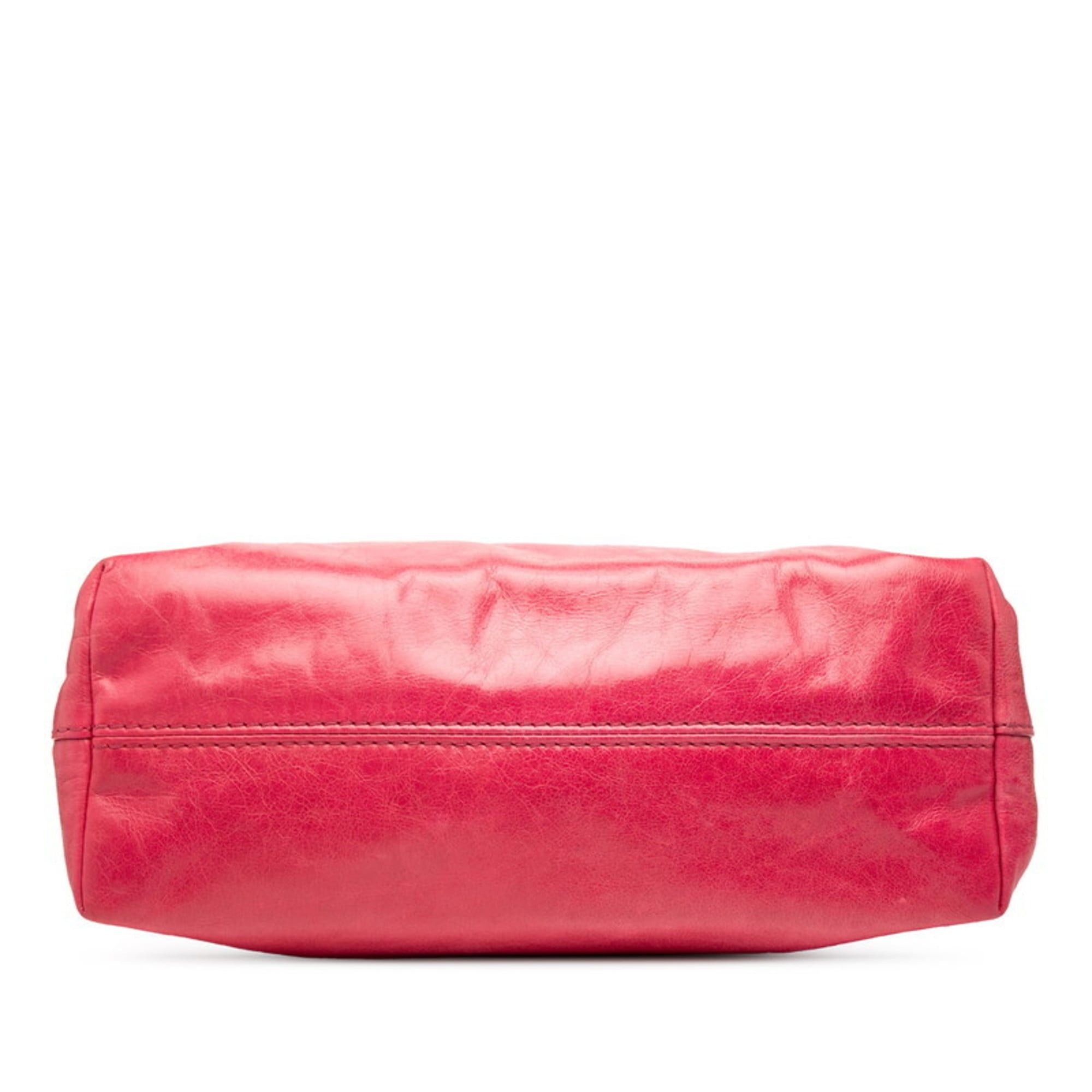 Prada Prada Triangle Logo Plate Handbag/Shoulder Bag, 2-Way, Pink Leather, Women's, PRADA Size ONE SIZE - 3 Thumbnail