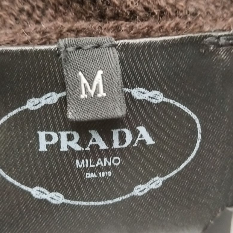 Prada Prada Wool Long Sleeve Polo Sweater in Dark Brown - dmc Size M / US 6-8 / IT 42-44 - 7 Thumbnail