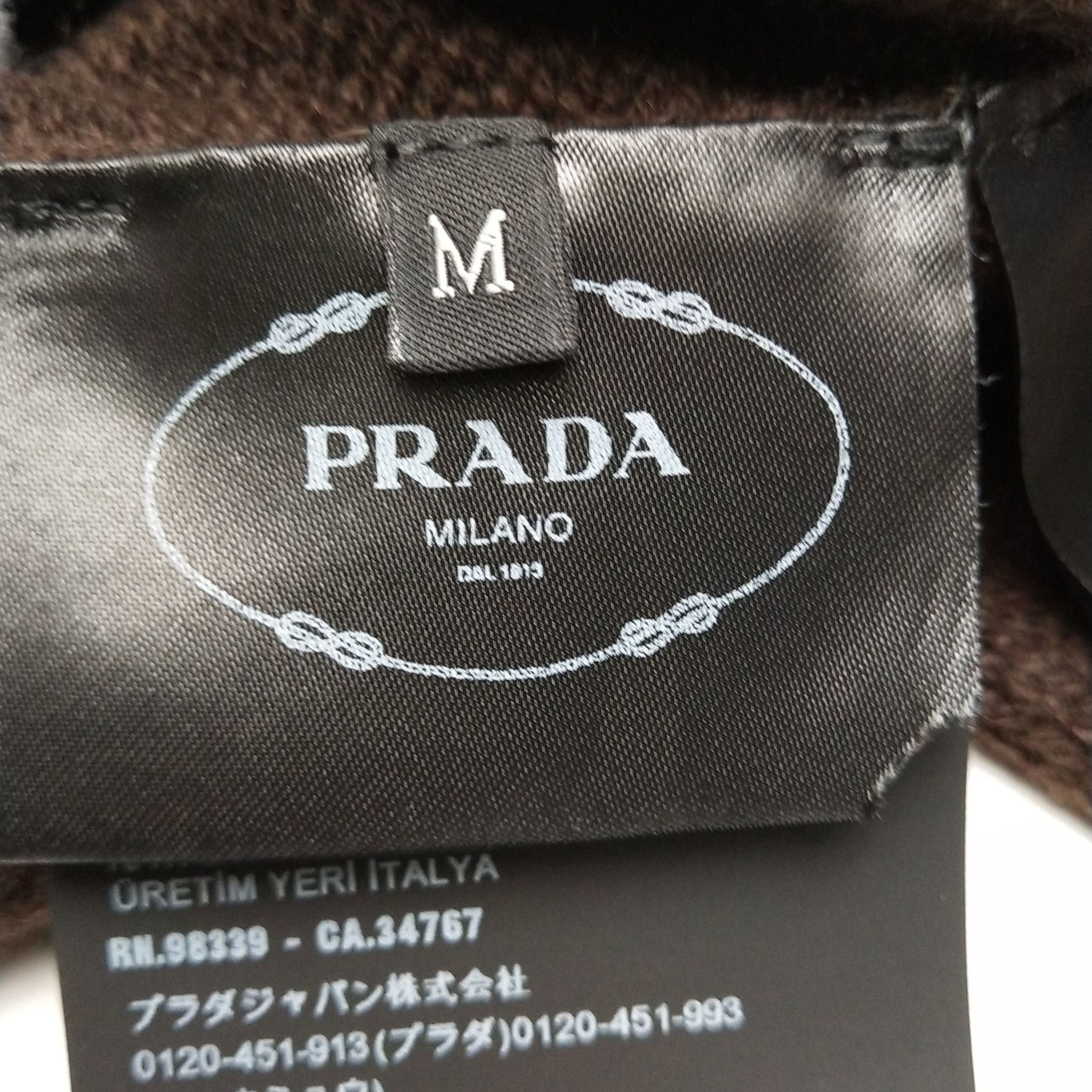Prada Prada Wool Long Sleeve Polo Sweater in Dark Brown - dmc Size M / US 6-8 / IT 42-44 - 10 Thumbnail