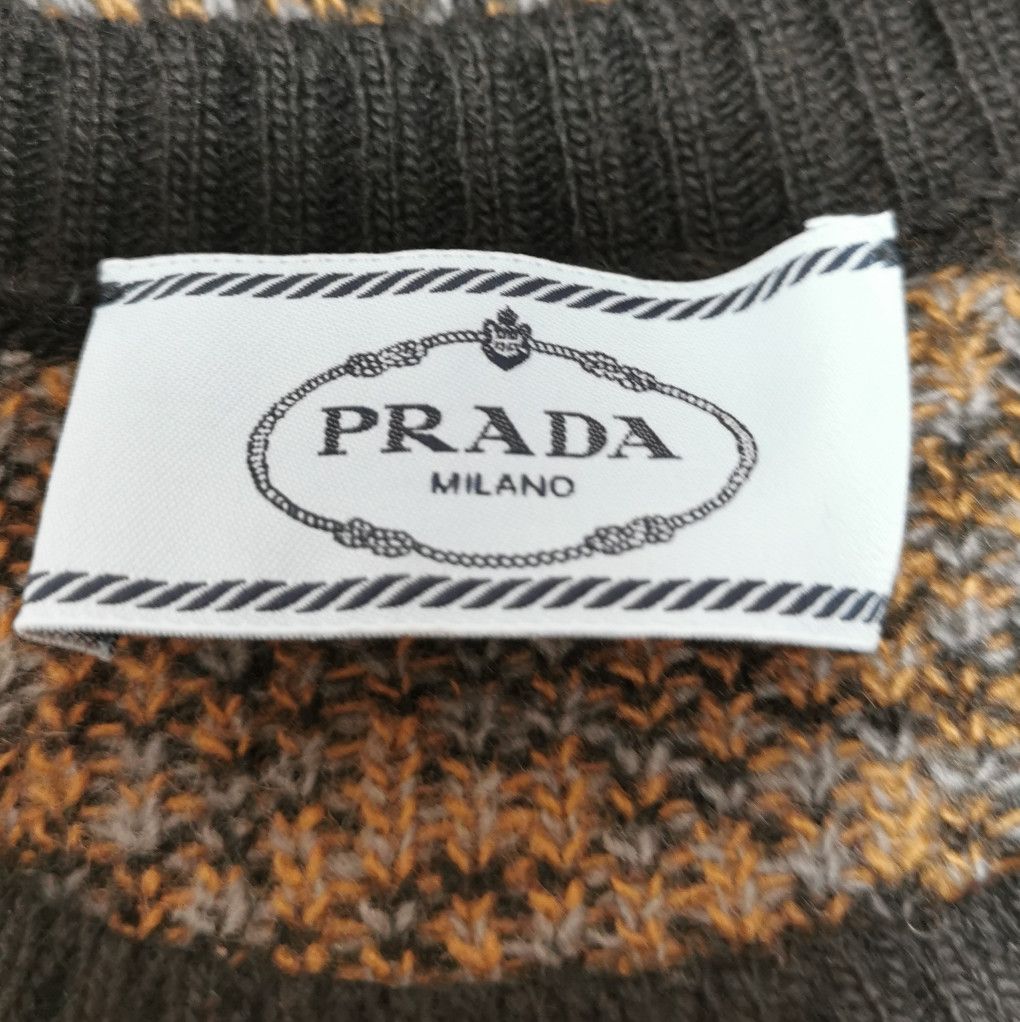 Prada Prada Colorblock Knit Sweater with Round Neck - dmc Size S / US 4 / IT 40 - 3 Thumbnail