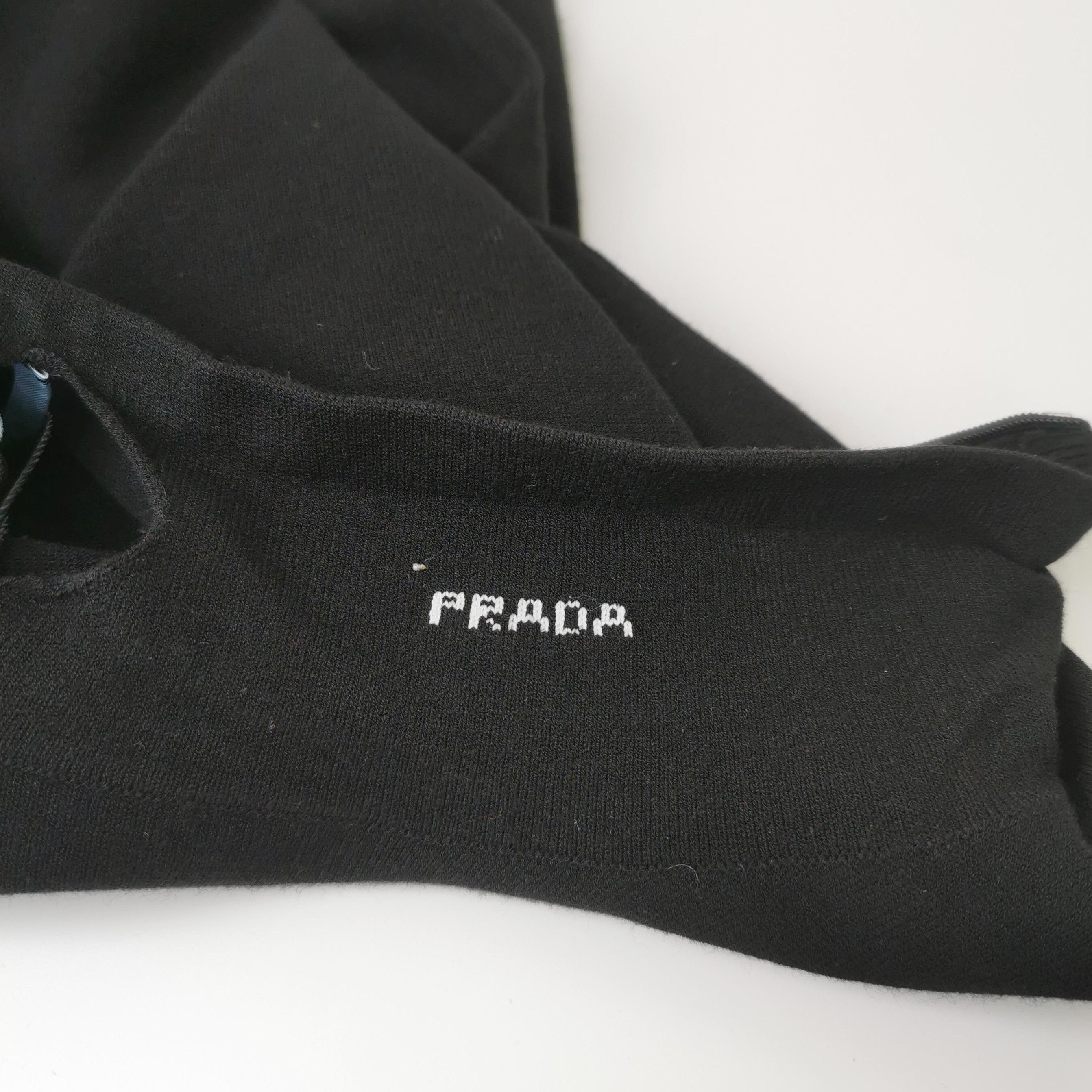 Prada Prada Black Hollow Design Slim Fit Dress - dmc Size L / US 10 / IT 46 - 3 Thumbnail
