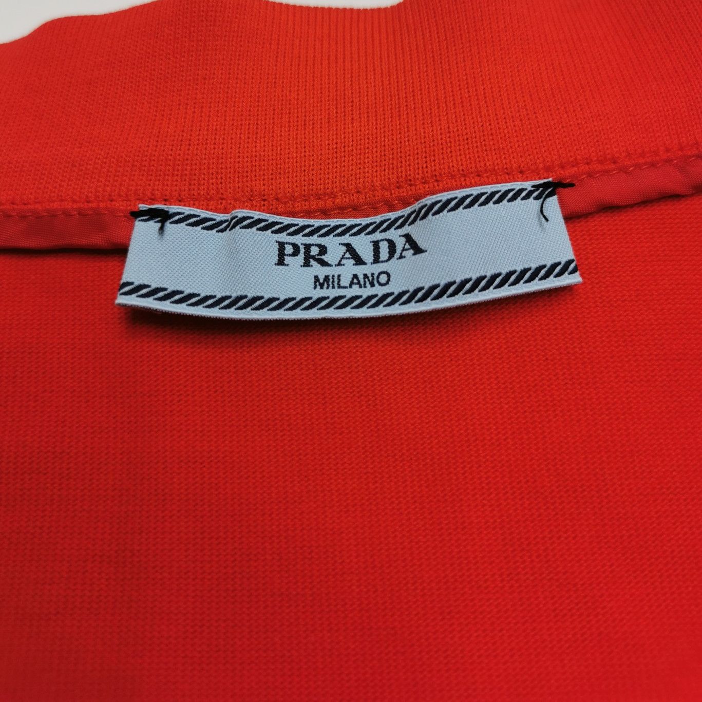 Prada Prada Red Cotton Logo-Zip Midi Skirt - dmc Size 40" / US 18 - 6 Thumbnail