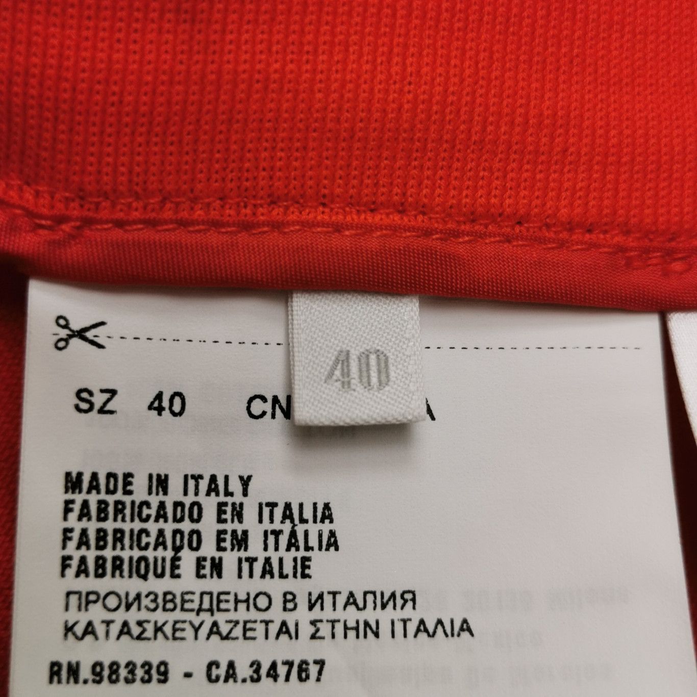 Prada Prada Red Cotton Logo-Zip Midi Skirt - dmc Size 40" / US 18 - 7 Thumbnail