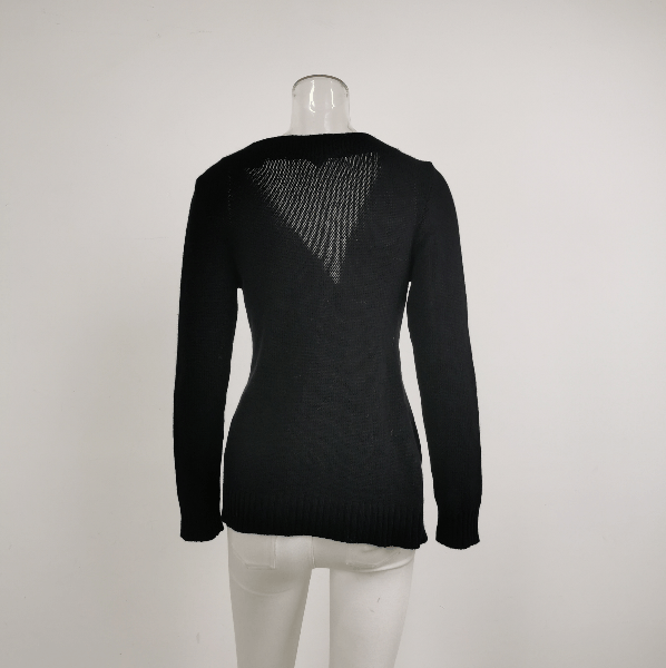 Prada Prada Black Cashmere V-Neck Knitted Top - dmc Size S / US 4 / IT 40 - 3 Thumbnail