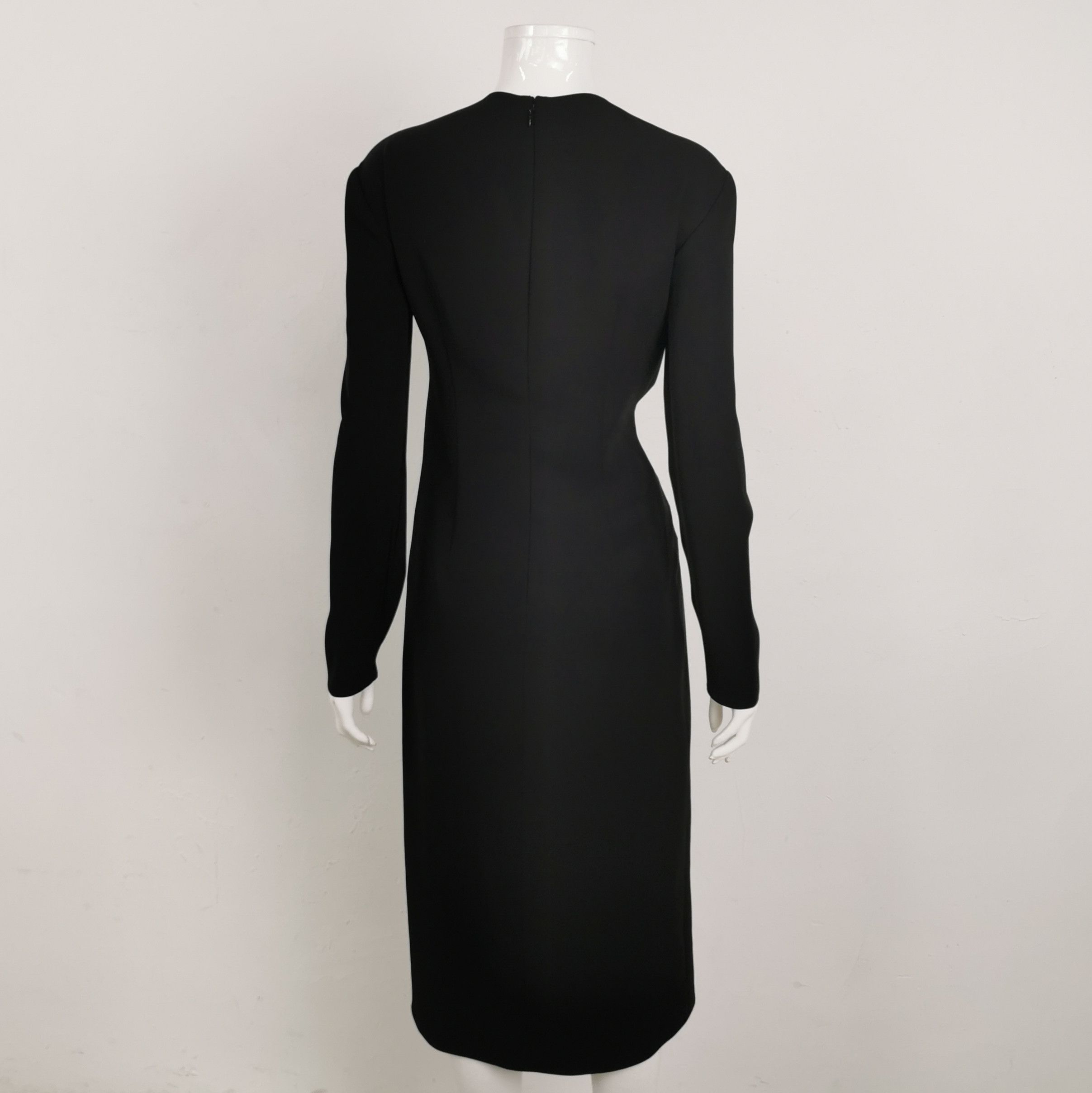 Prada Prada Black Round Neck Long Dress - dmc Size S / US 4 / IT 40 - 2 Thumbnail