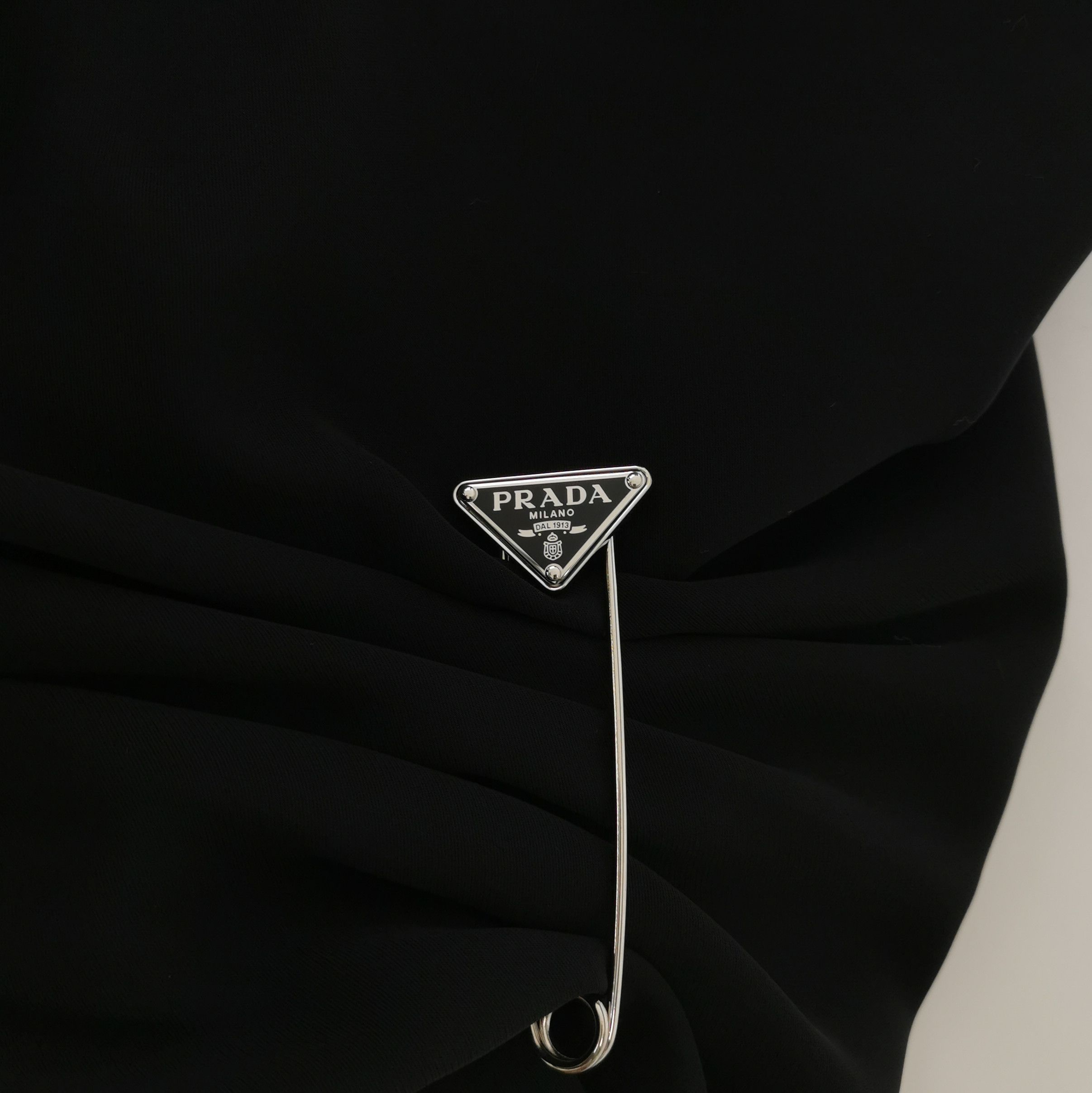 Prada Prada Black Round Neck Long Dress - dmc Size S / US 4 / IT 40 - 3 Thumbnail