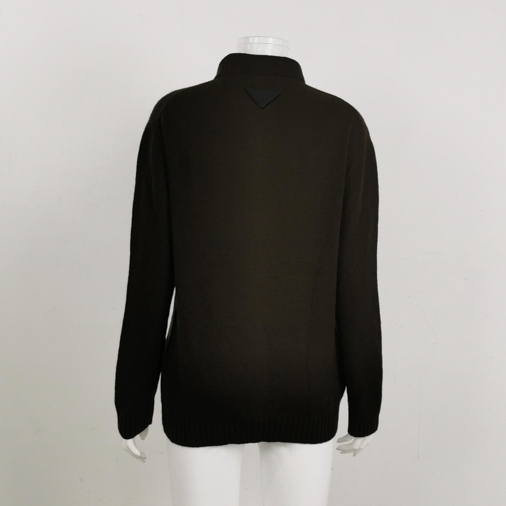 Prada Prada Classic Cashmere Polo Sweater in Dark Brown - dmc Size XS / US 0-2 / IT 36-38 - 2 Thumbnail