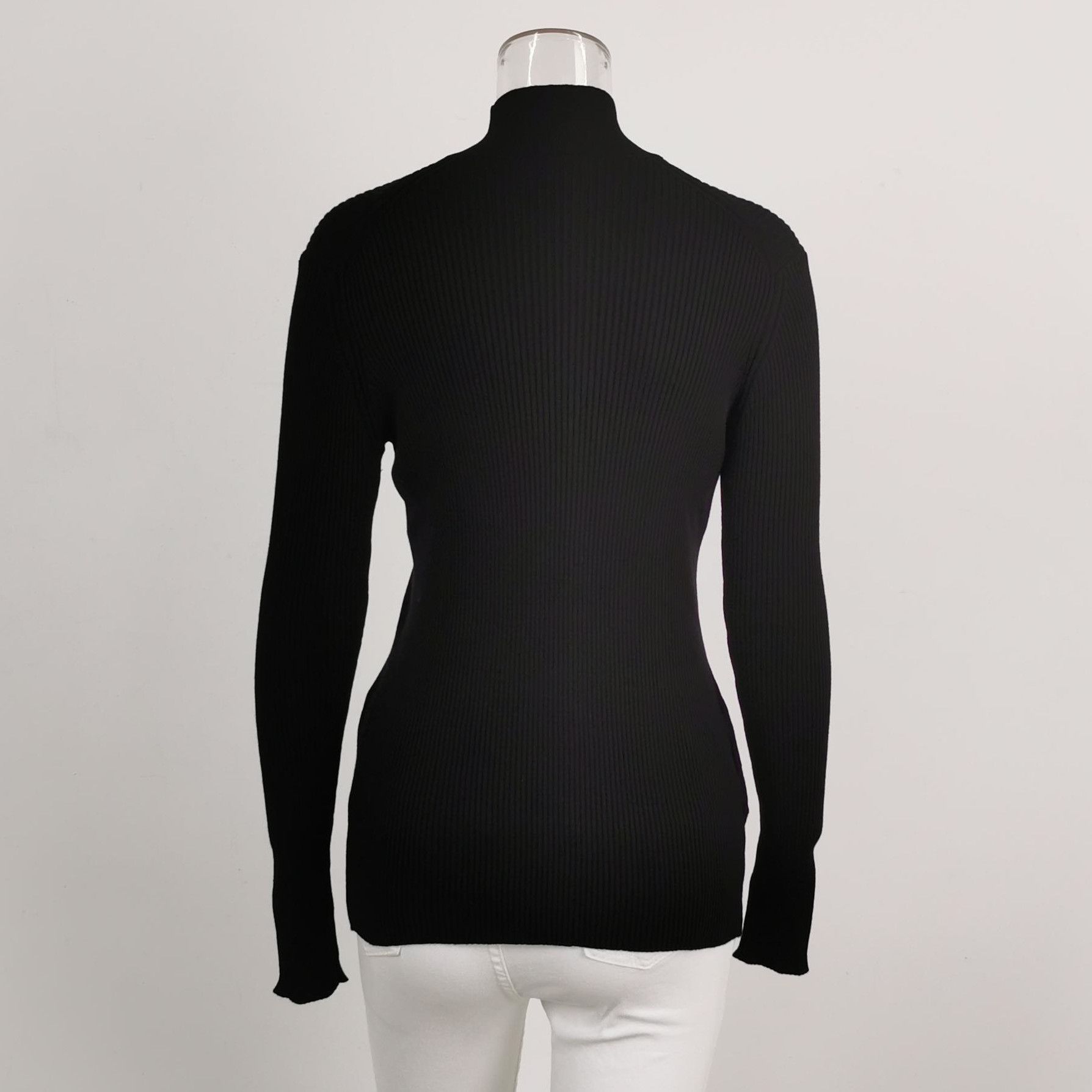 Prada Prada Black Ribbed Knit Turtleneck Sweater - dmc Size M / US 6-8 / IT 42-44 - 2 Thumbnail