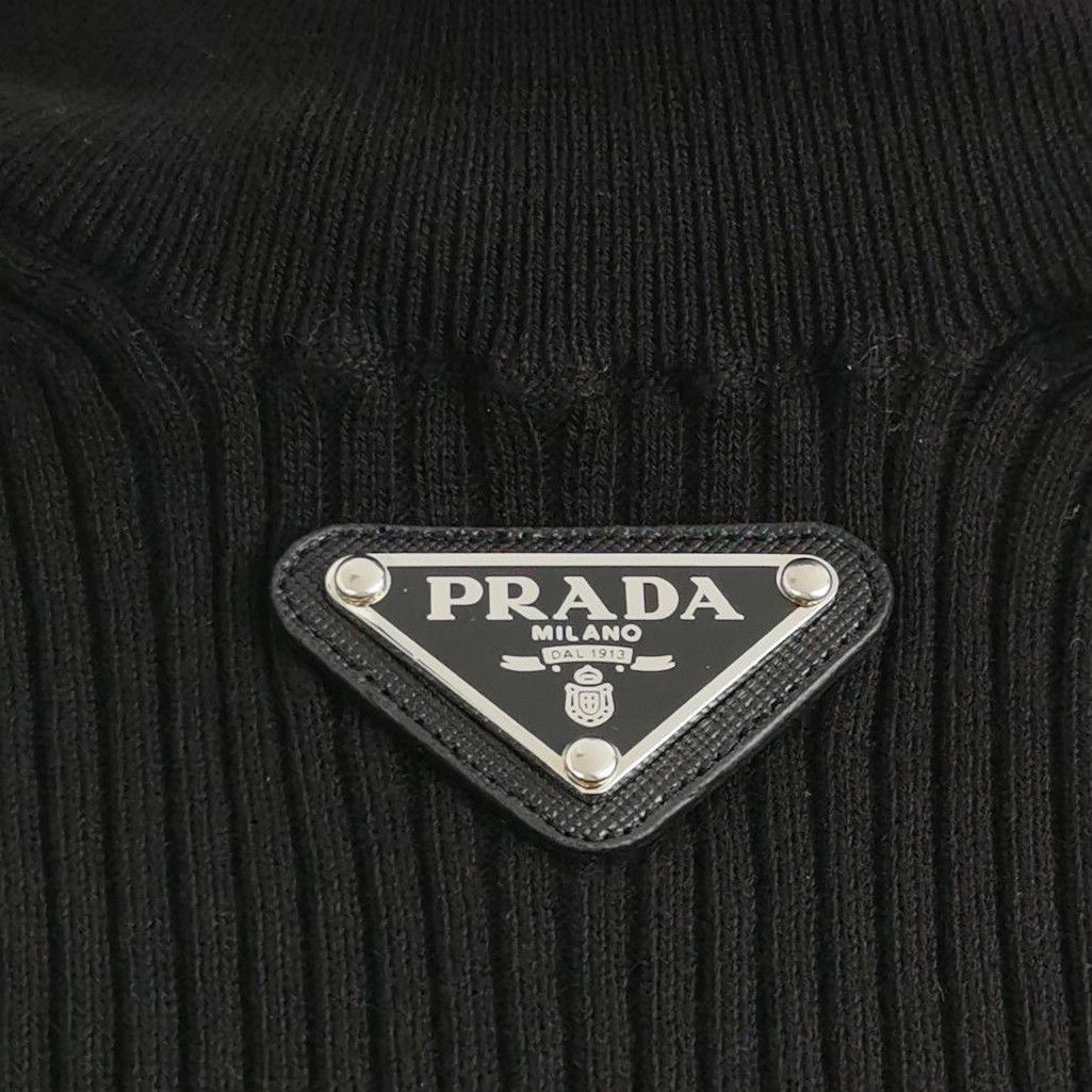 Prada Prada Black Ribbed Knit Turtleneck Sweater - dmc Size M / US 6-8 / IT 42-44 - 3 Thumbnail