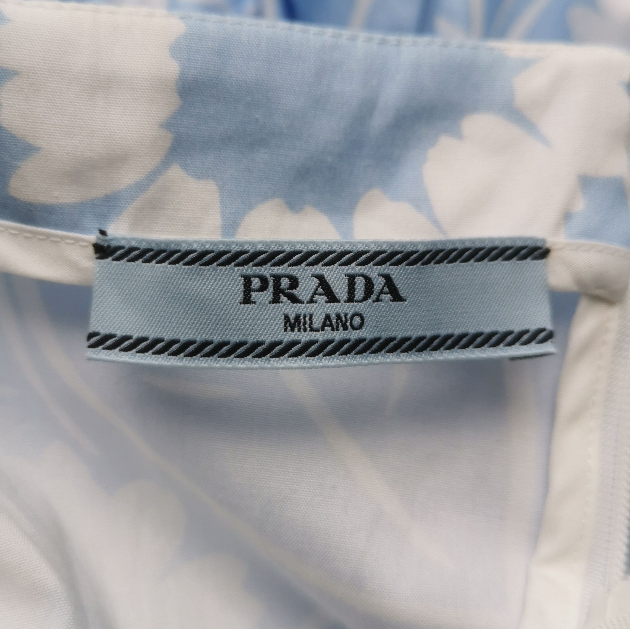 Prada Prada Color-Blocked Cotton Dress - dmc Size S / US 4 / IT 40 - 4 Thumbnail