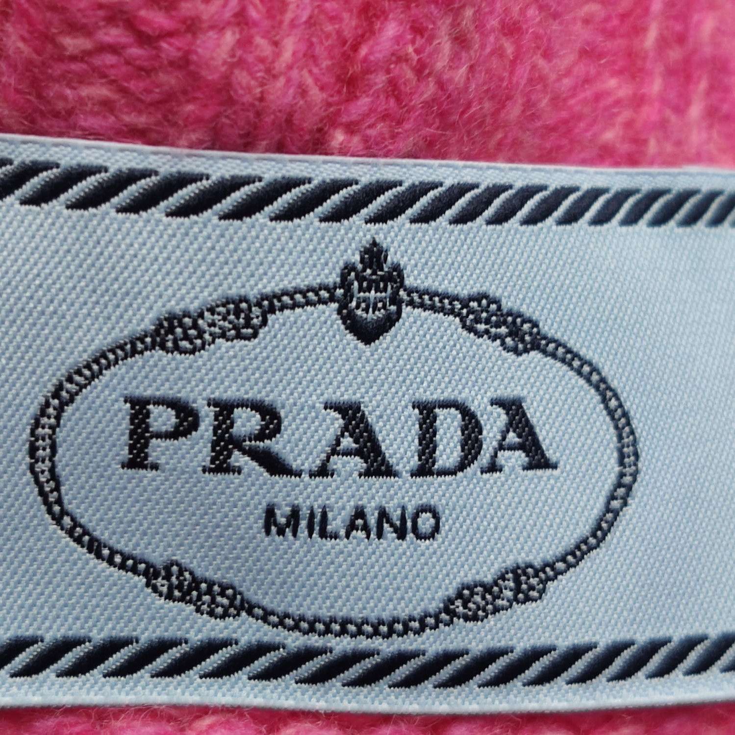 Prada Prada Pink Logo Cardigan Sweater - dmc Size L / US 10 / IT 46 - 4 Thumbnail