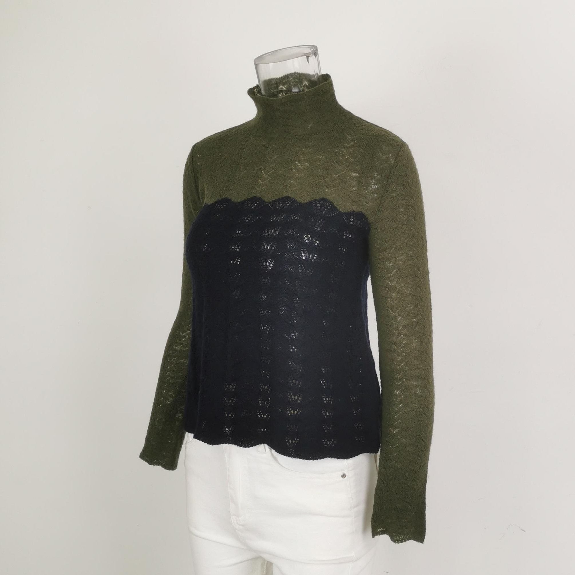 Prada Prada Wool Color-Block Turtleneck Sweater - dmc Size M / US 6-8 / IT 42-44 - 2 Thumbnail
