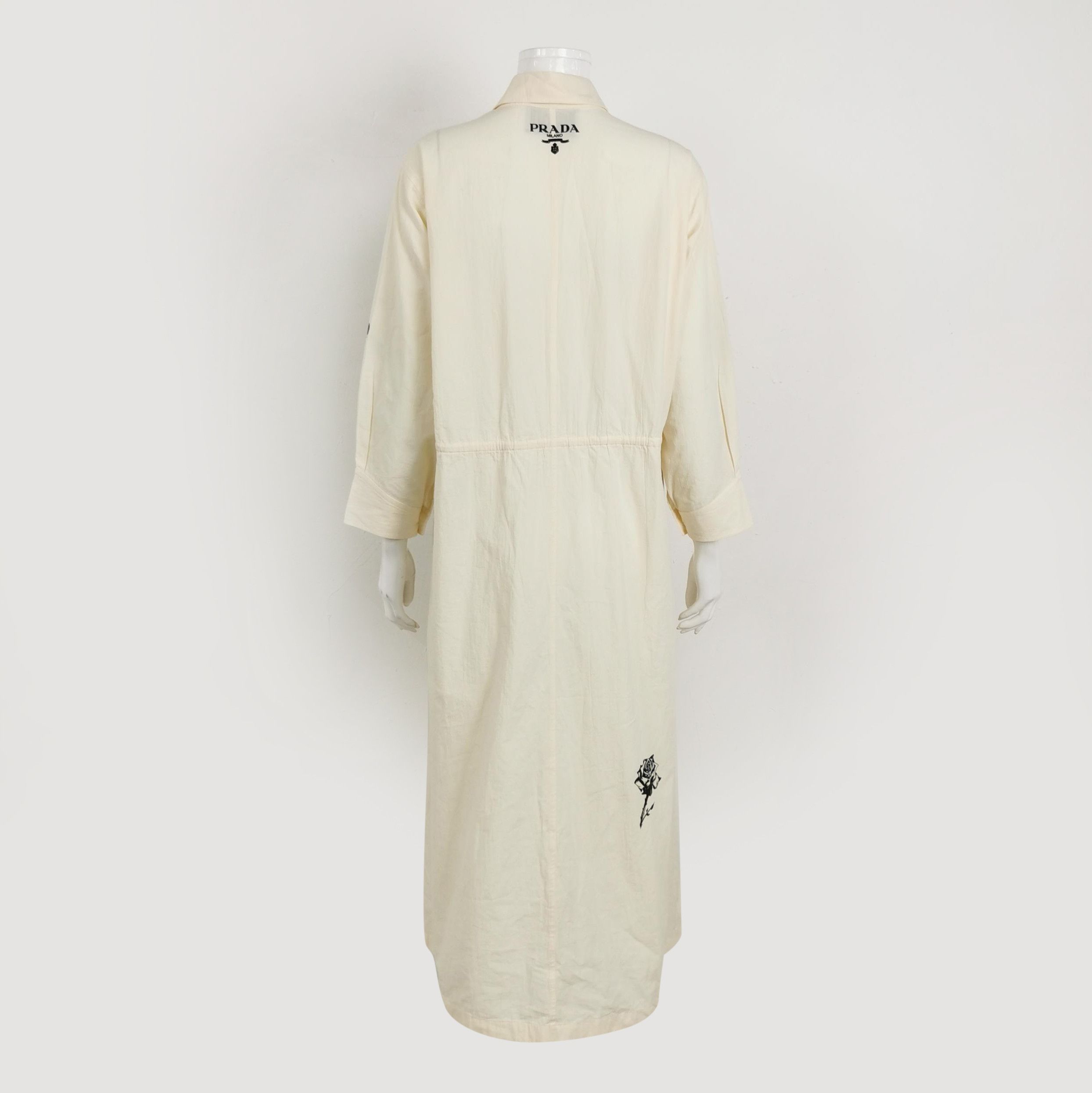 Prada Prada Cotton Color Block Long Sleeve Dress - dmc Size S / US 4 / IT 40 - 2 Thumbnail