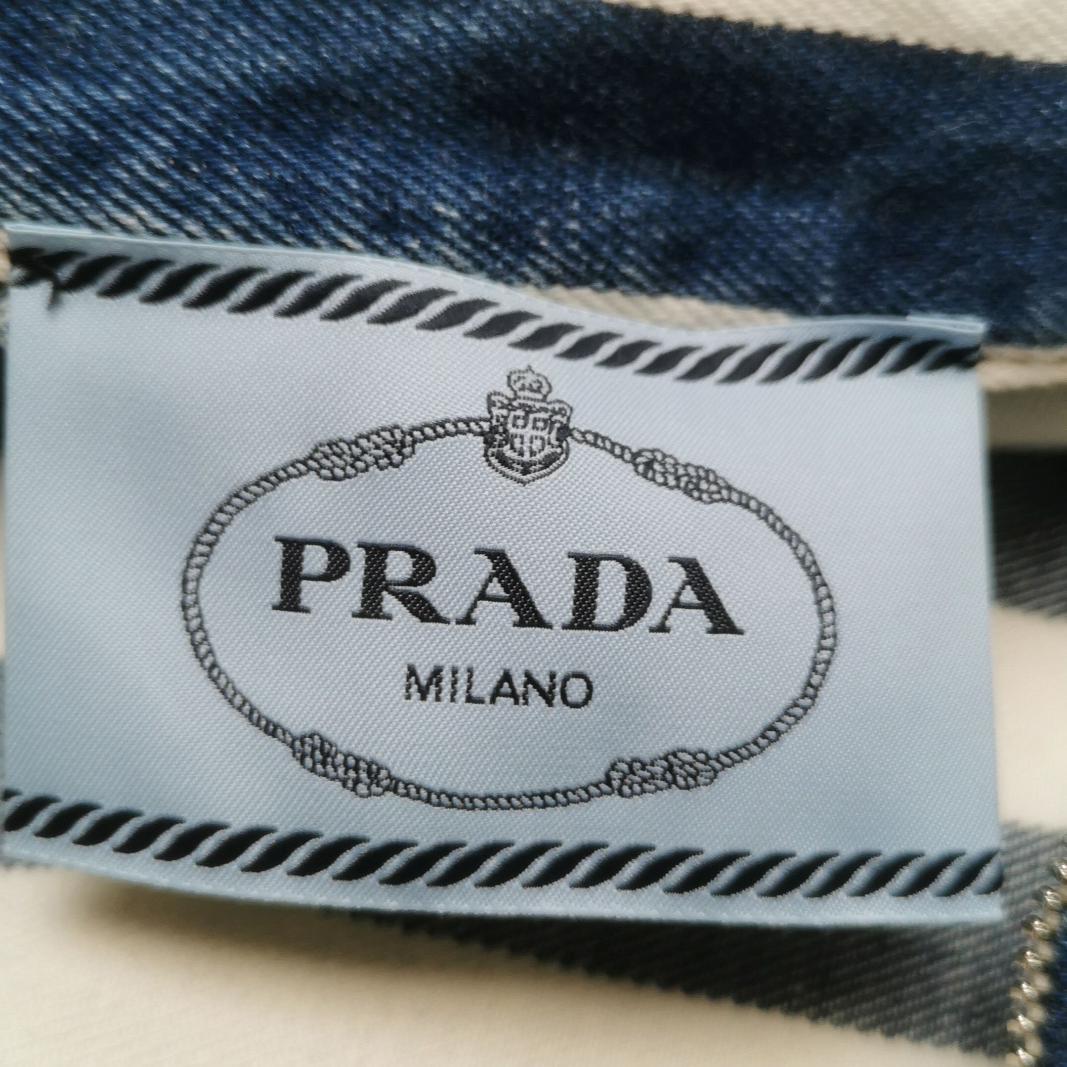 Prada Prada Striped Cotton Logo Long Sleeve Jacket - dmc Size L / US 10 / IT 46 - 6 Thumbnail