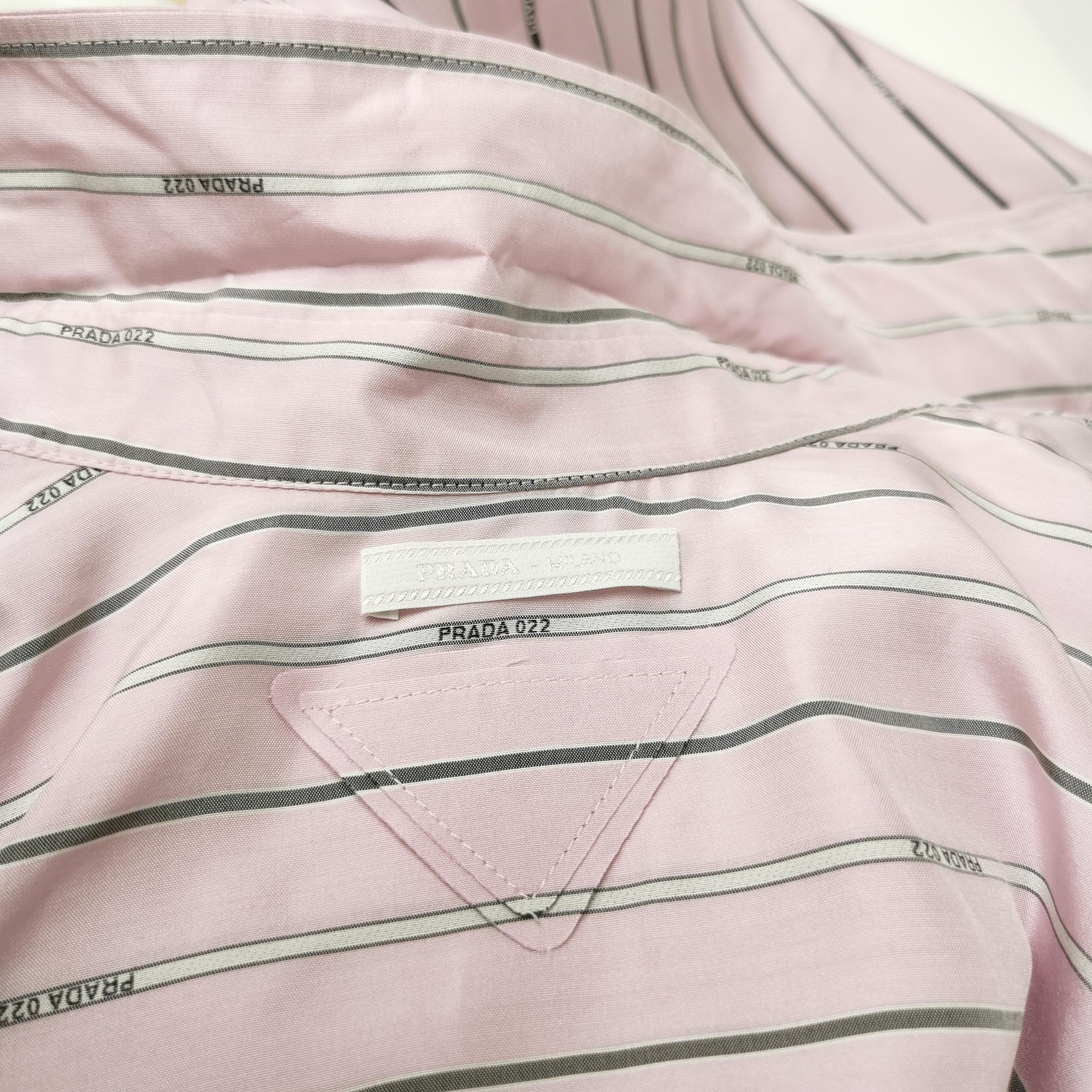 Prada Prada Striped Silk Long-Sleeve Dress in Size 40 - dmc Size L / US 10 / IT 46 - 5 Thumbnail
