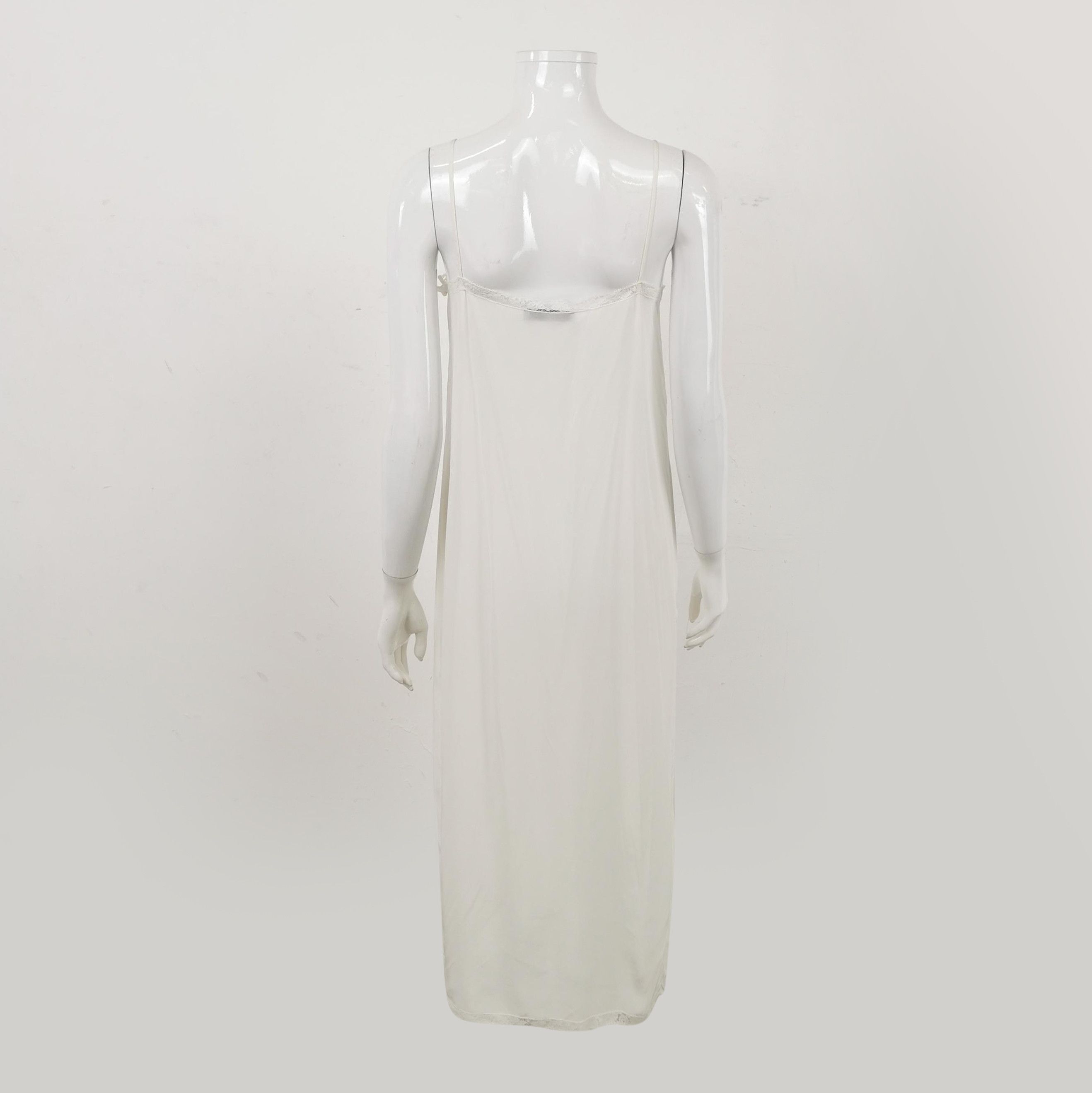 Prada Prada Striped Silk Long-Sleeve Dress in Size 40 - dmc Size L / US 10 / IT 46 - 4 Thumbnail