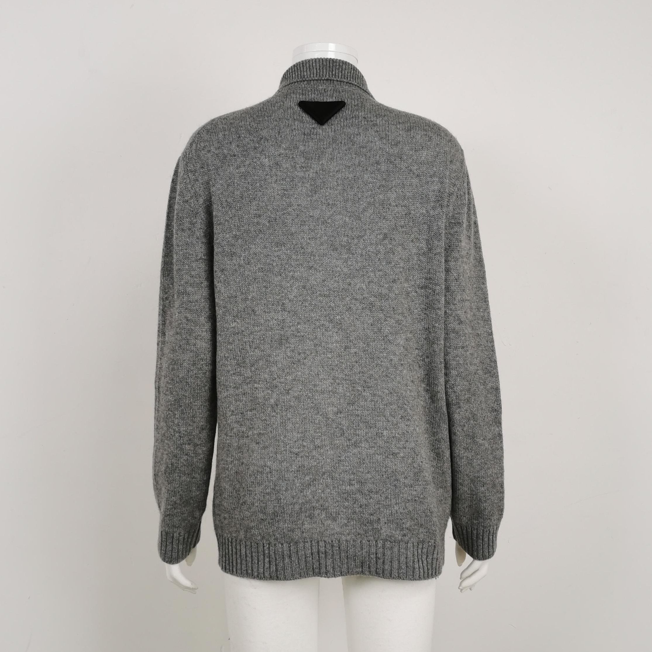 Prada Prada Gray Cashmere Long Sleeve Knit Sweater - dmc Size S / US 4 / IT 40 - 2 Thumbnail