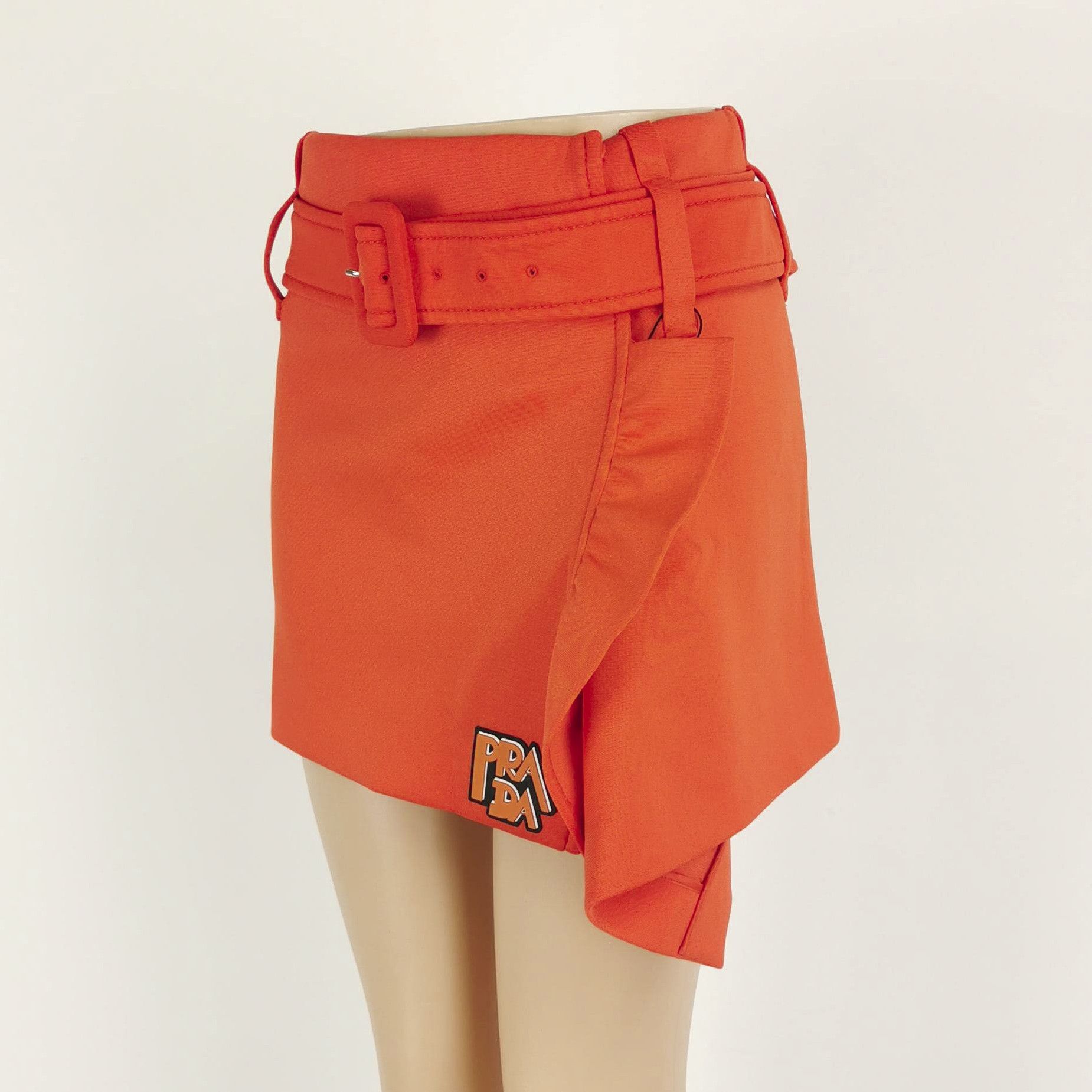 Prada Prada Colorful Logo-Trimmed Wrap Skirt - dmc Size 40" / US 18 - 2 Thumbnail