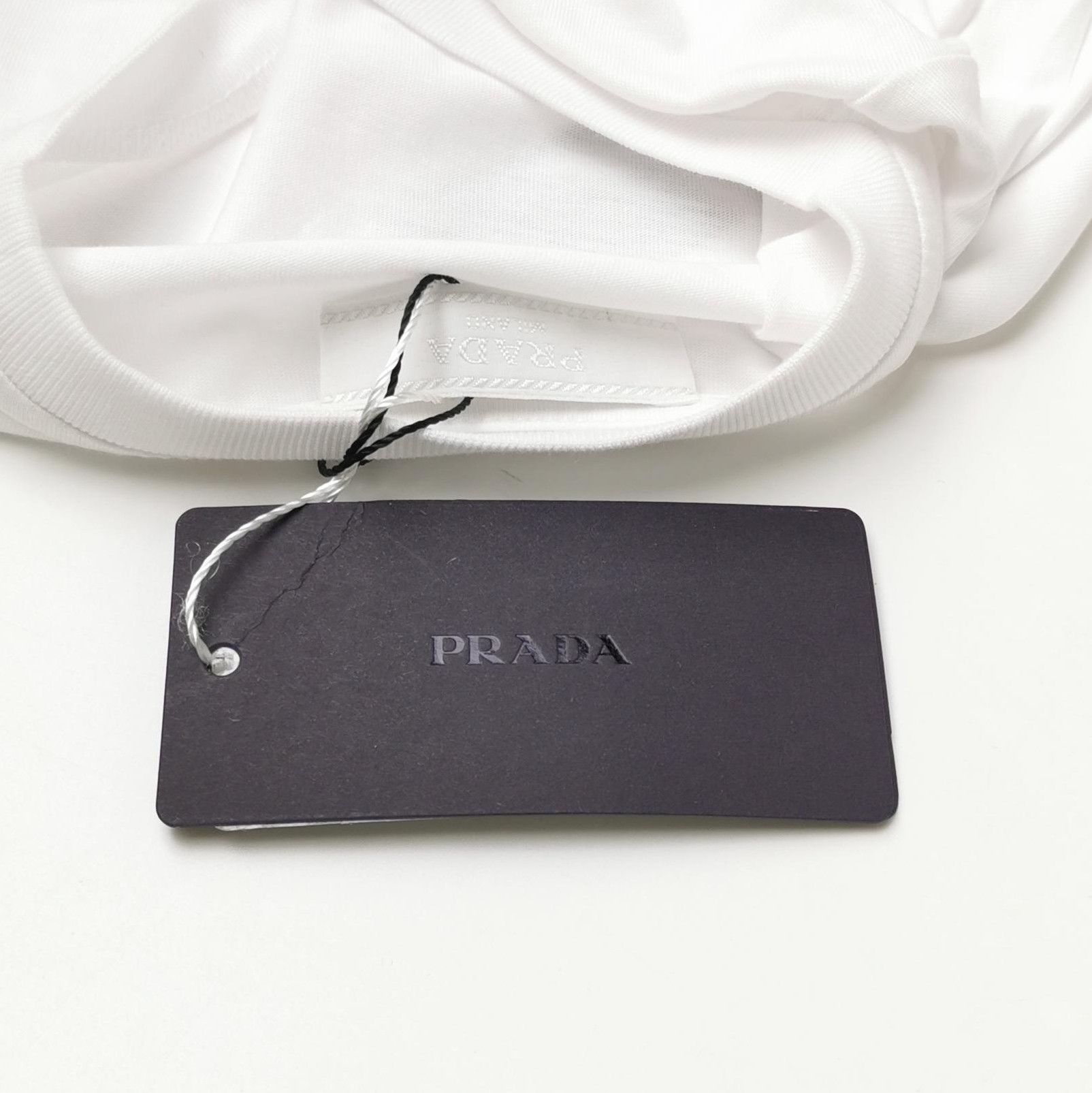 Prada Prada Logo Cotton Long Sleeve T-Shirt - dmc Size L / US 10 / IT 46 - 4 Thumbnail