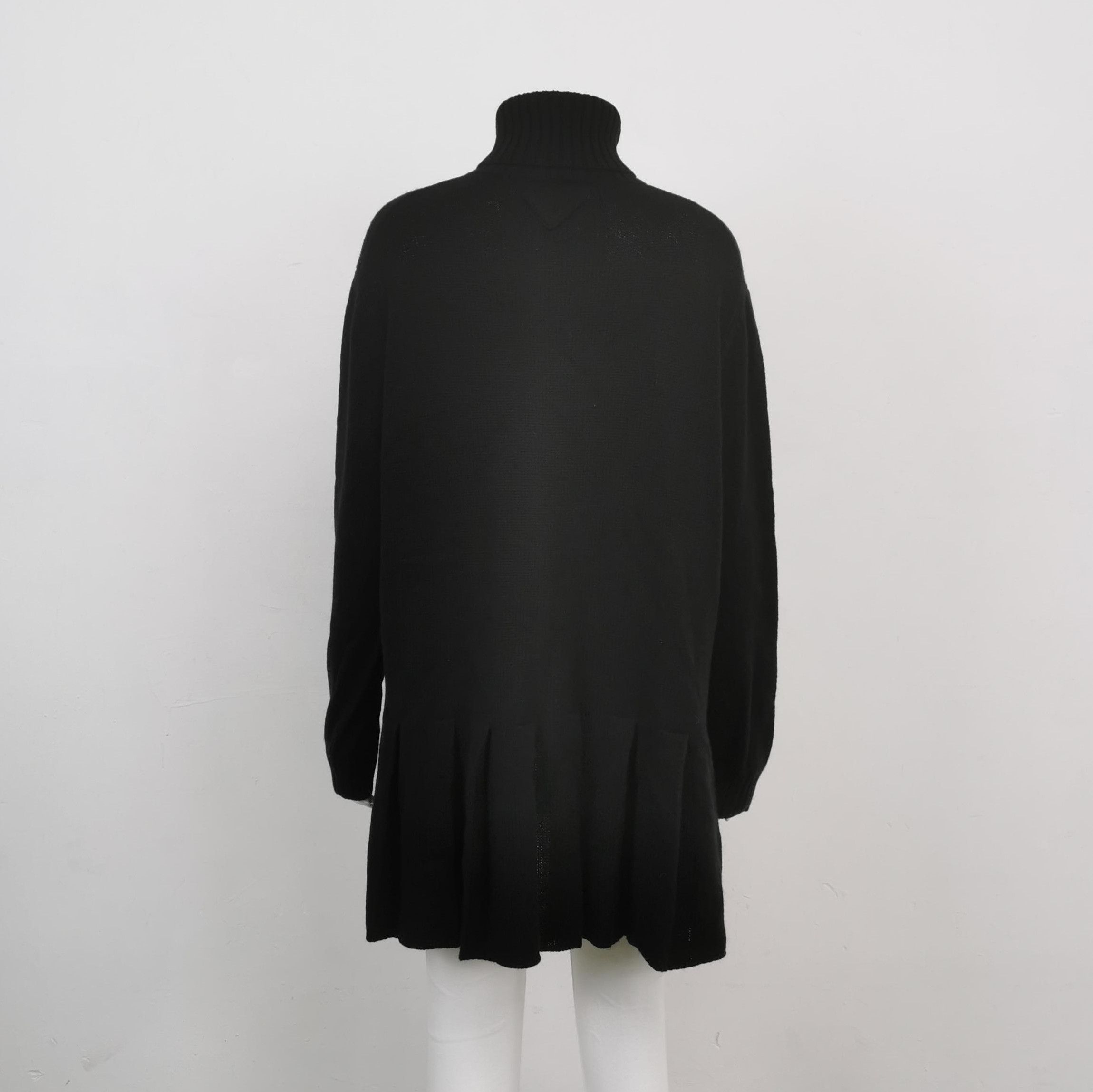 Prada Prada Black Cashmere High-Neck Long Sleeve Dress - dmc Size S / US 4 / IT 40 - 2 Thumbnail