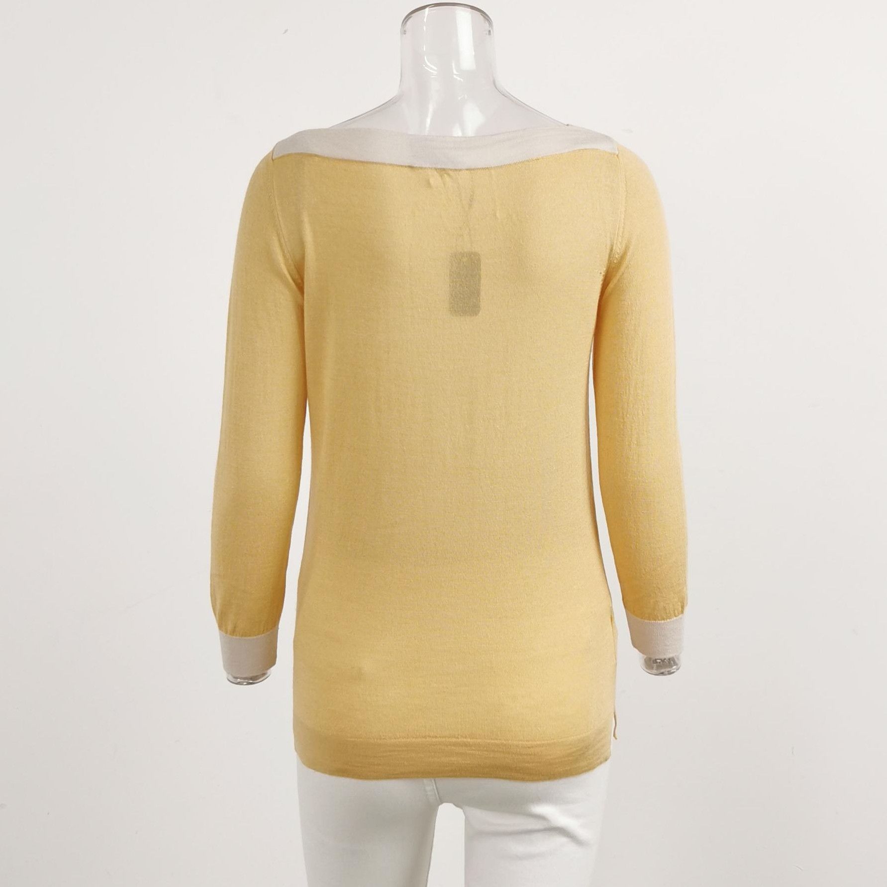 Prada Prada Color-Block Knit Top for Women - dmc Size L / US 10 / IT 46 - 2 Thumbnail