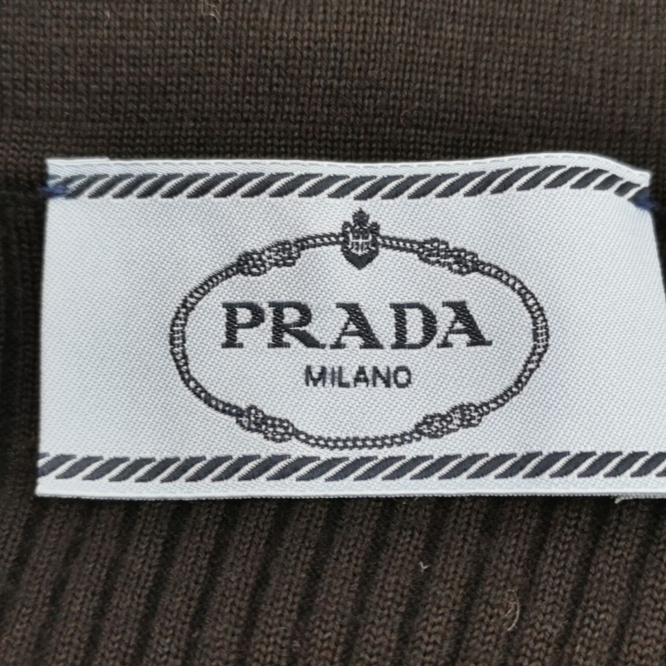 Prada Prada Black Knit Polo Shirt with Logo - dmc Size L / US 10 / IT 46 - 4 Thumbnail