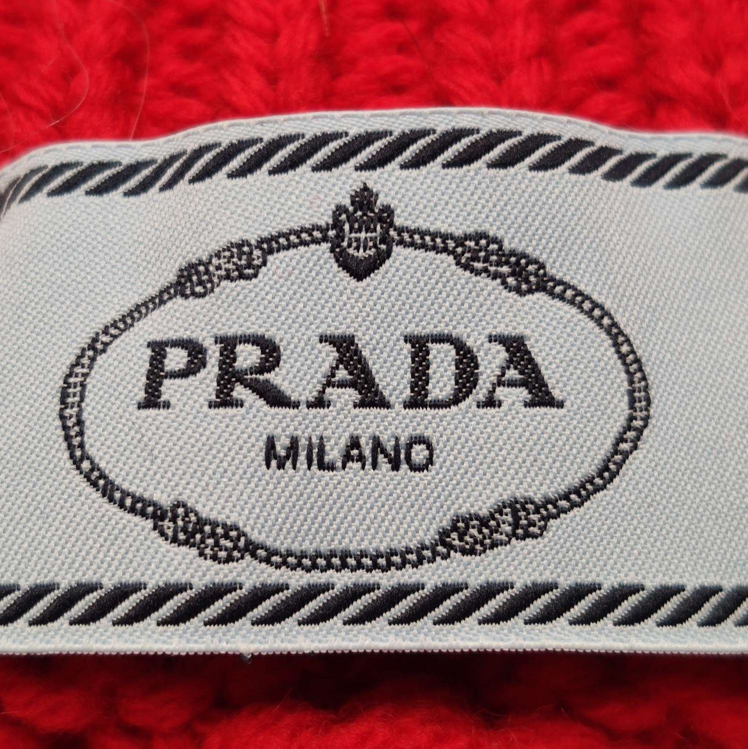 Prada Prada Red V-Neck Wool Sweater with Embellishments - dmc Size M / US 6-8 / IT 42-44 - 5 Thumbnail