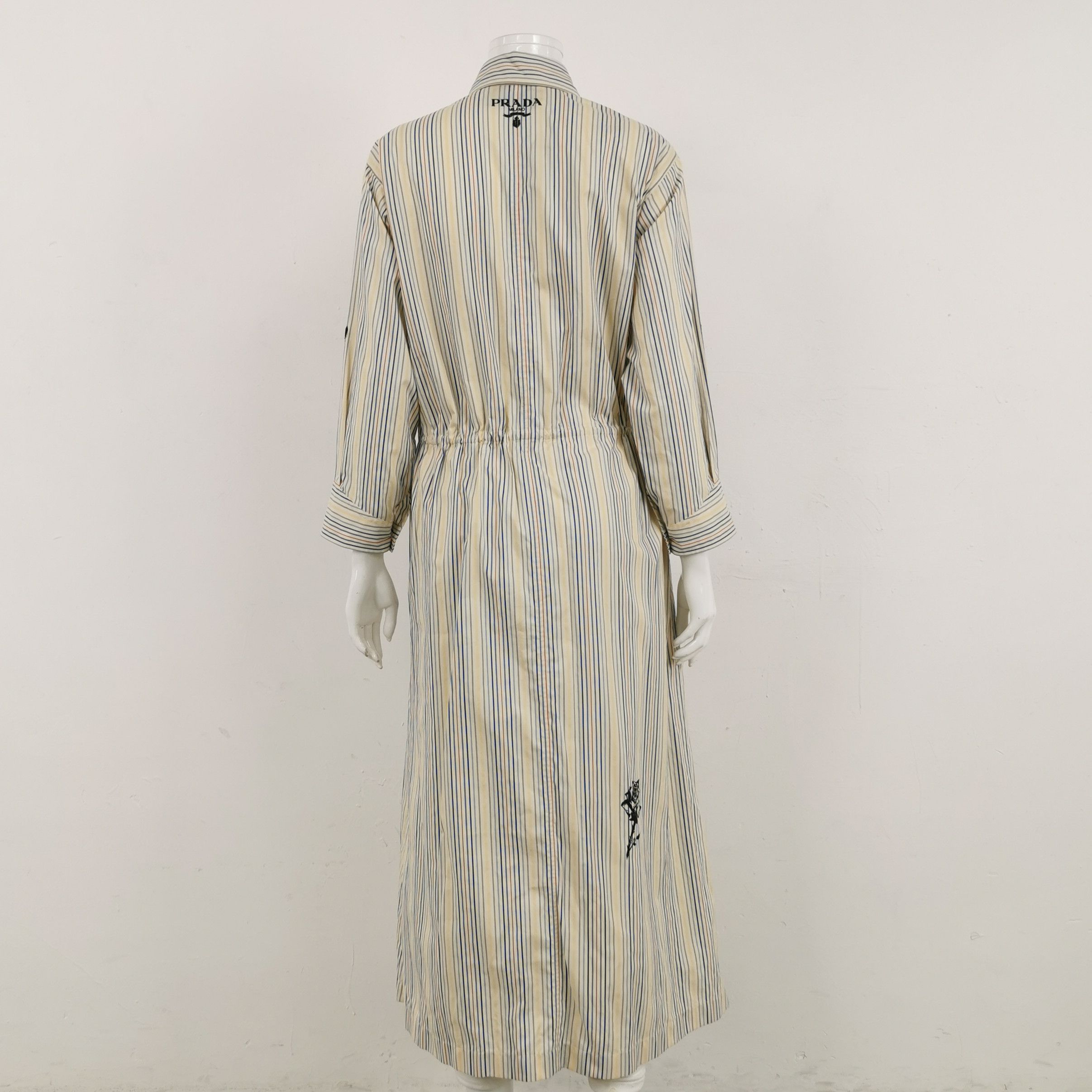 Prada Prada Striped Long Sleeve Mermaid Dress - dmc Size S / US 4 / IT 40 - 2 Thumbnail