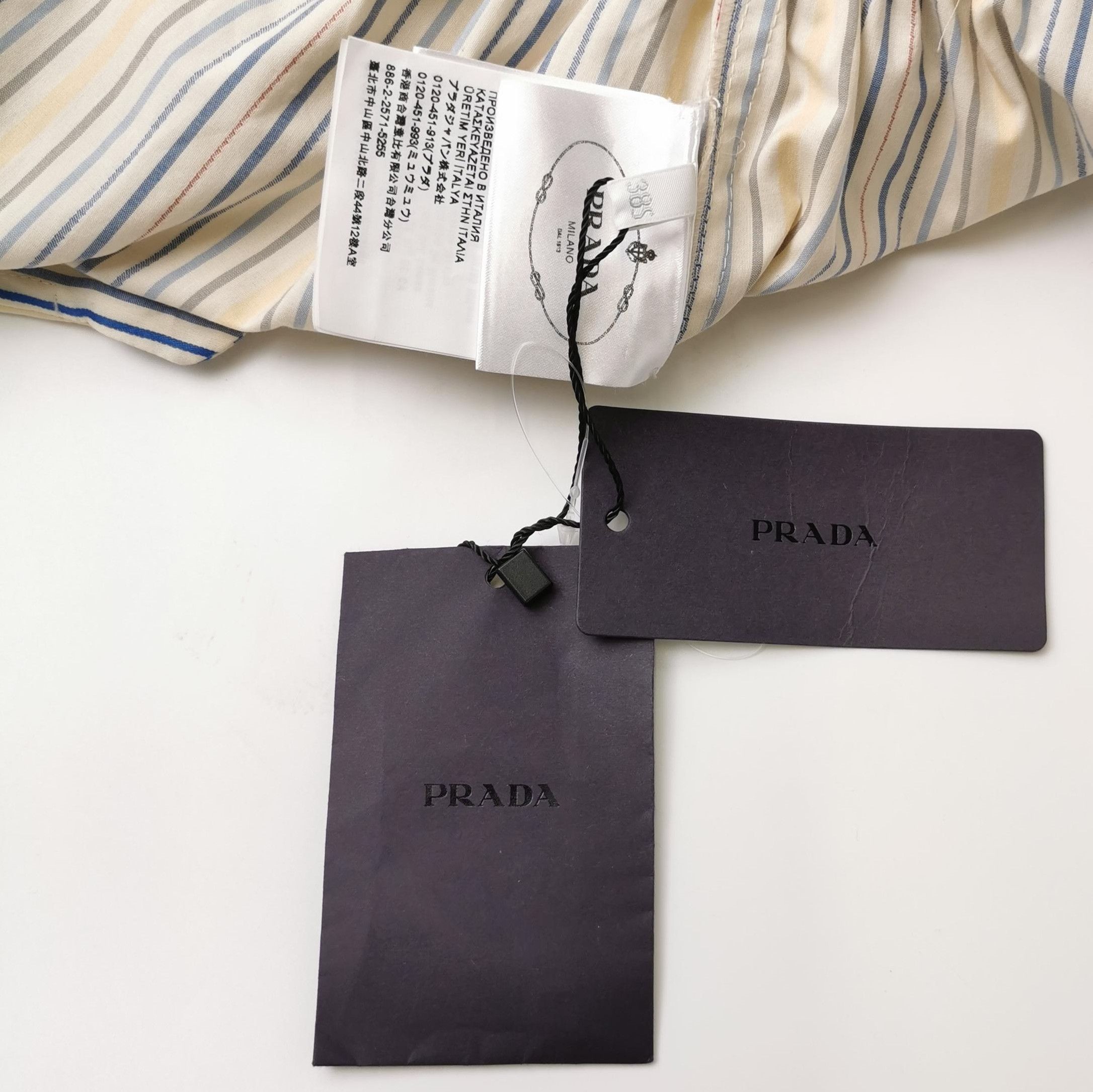 Prada Prada Striped Long Sleeve Mermaid Dress - dmc Size S / US 4 / IT 40 - 4 Thumbnail