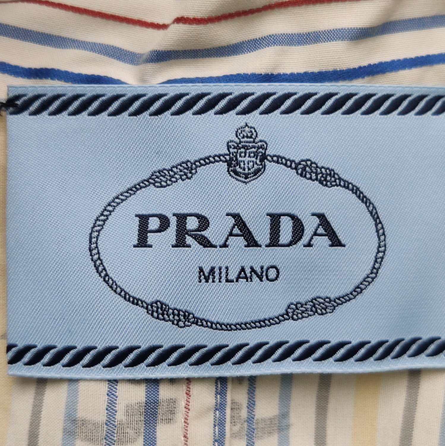 Prada Prada Striped Long Sleeve Mermaid Dress - dmc Size S / US 4 / IT 40 - 5 Thumbnail