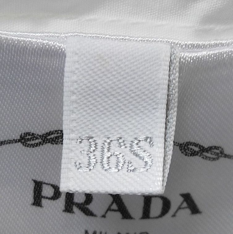 Prada Prada White Cotton Waist Dress - dmc Size S / US 4 / IT 40 - 7 Thumbnail
